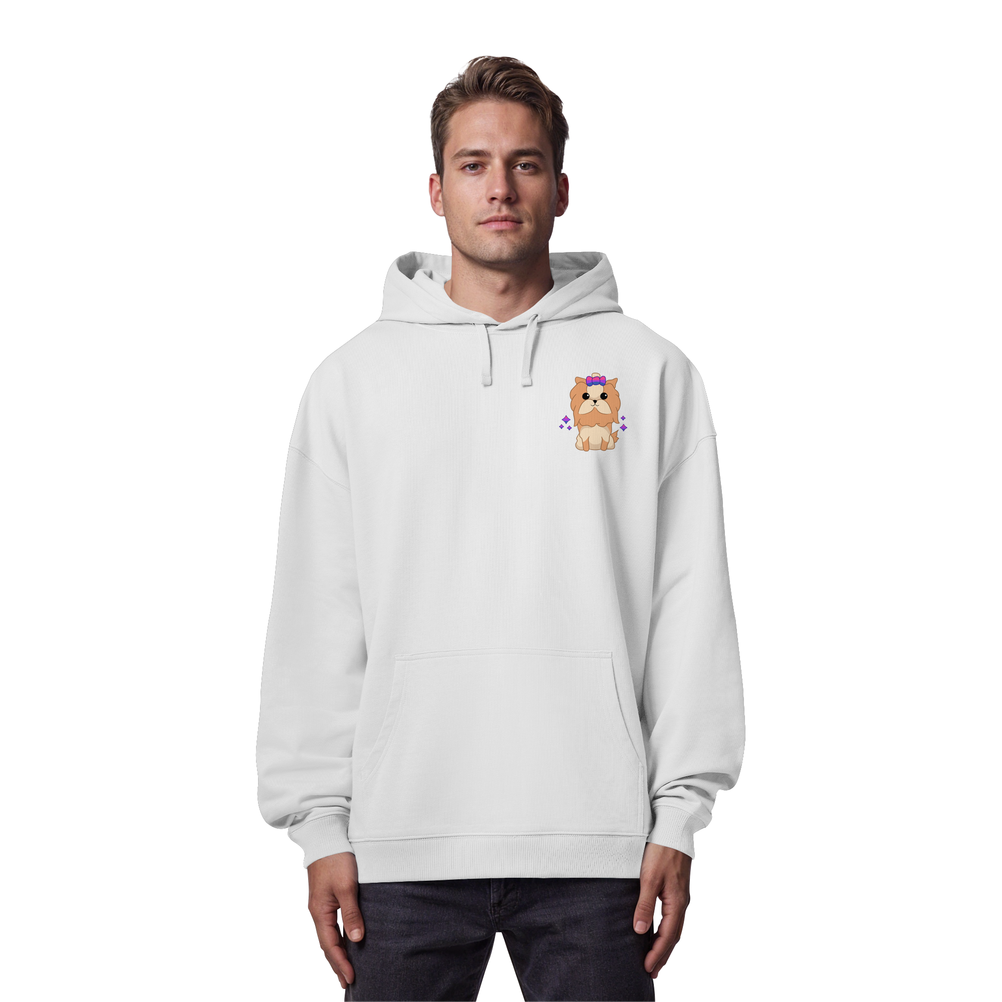 Cute Bisexual Dog - Organic Oversize Hoodie