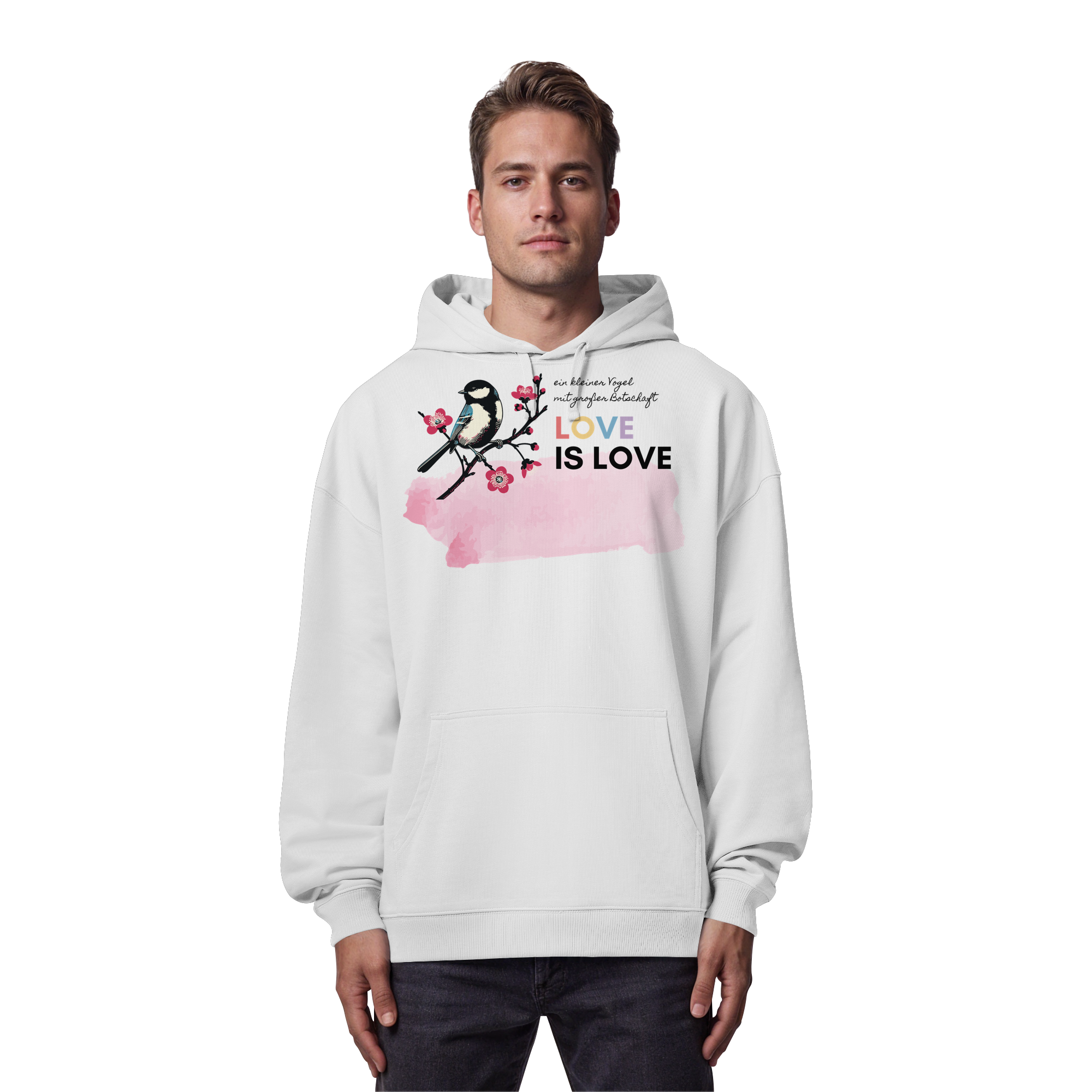 Kleine Flügel, große Botschaft - Organic Oversize Hoodie