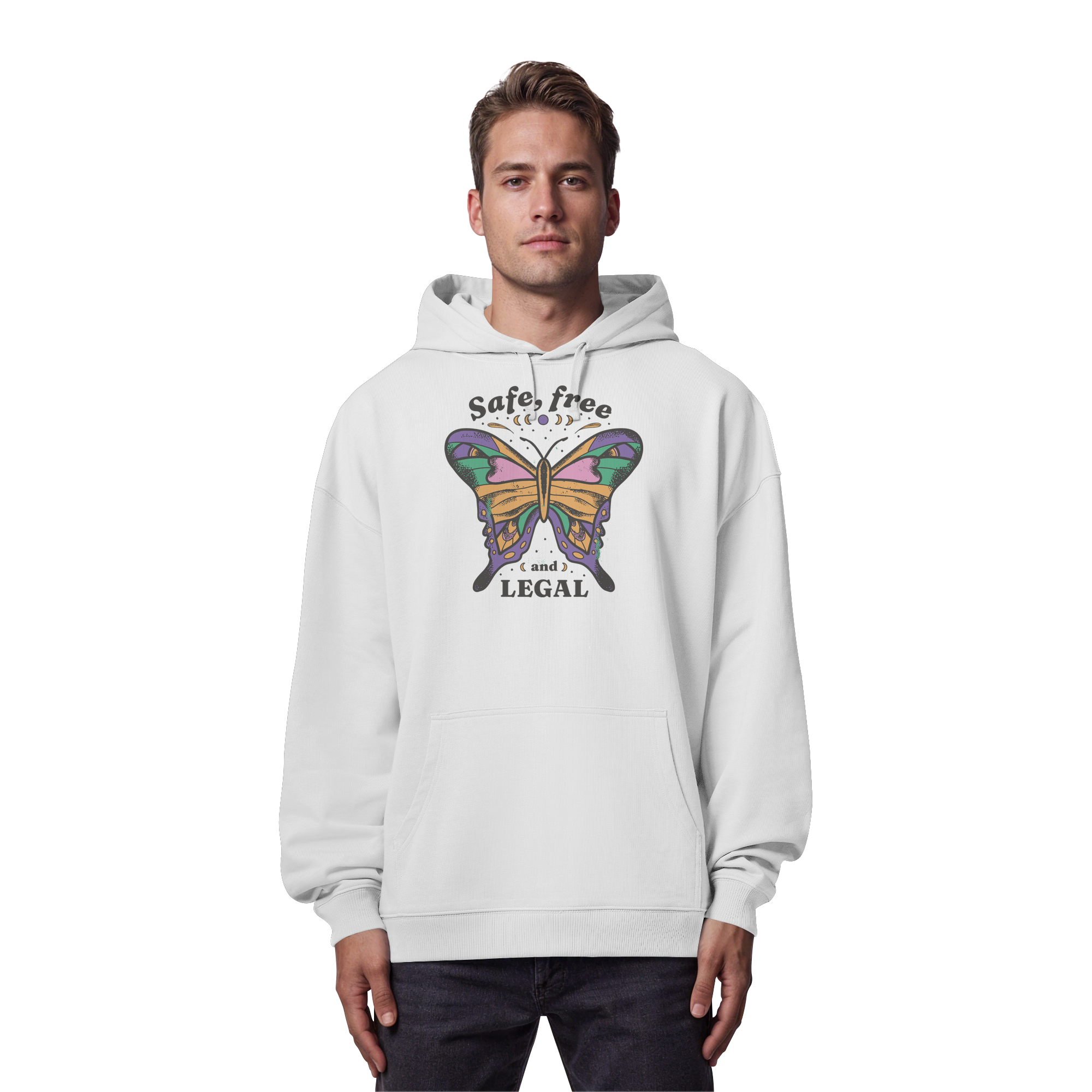 Safe Free Legal "Schmetterling Edition" - Organic Oversize Hoodie