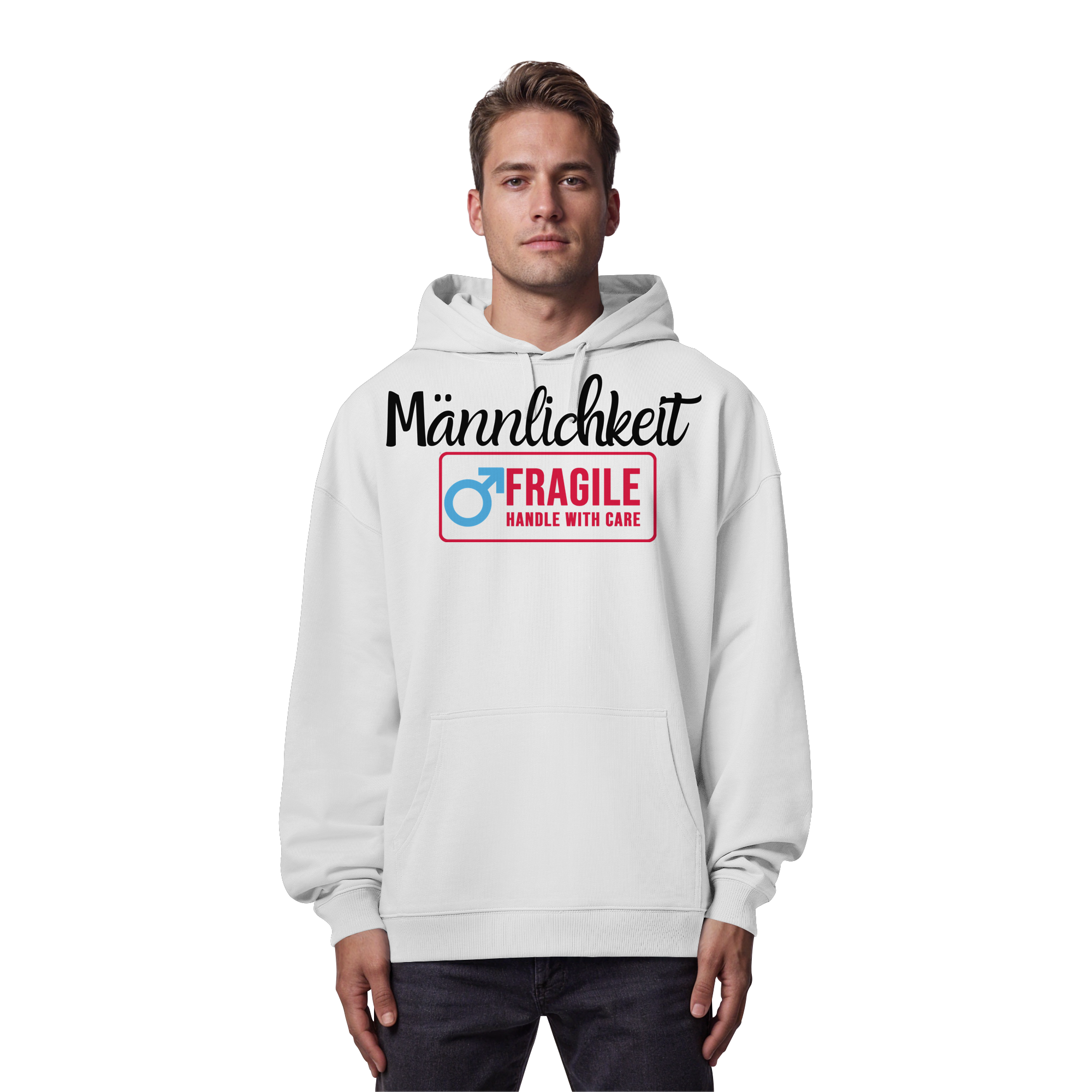 Männlichkeit: Handle with Care - Organic Oversize Hoodie