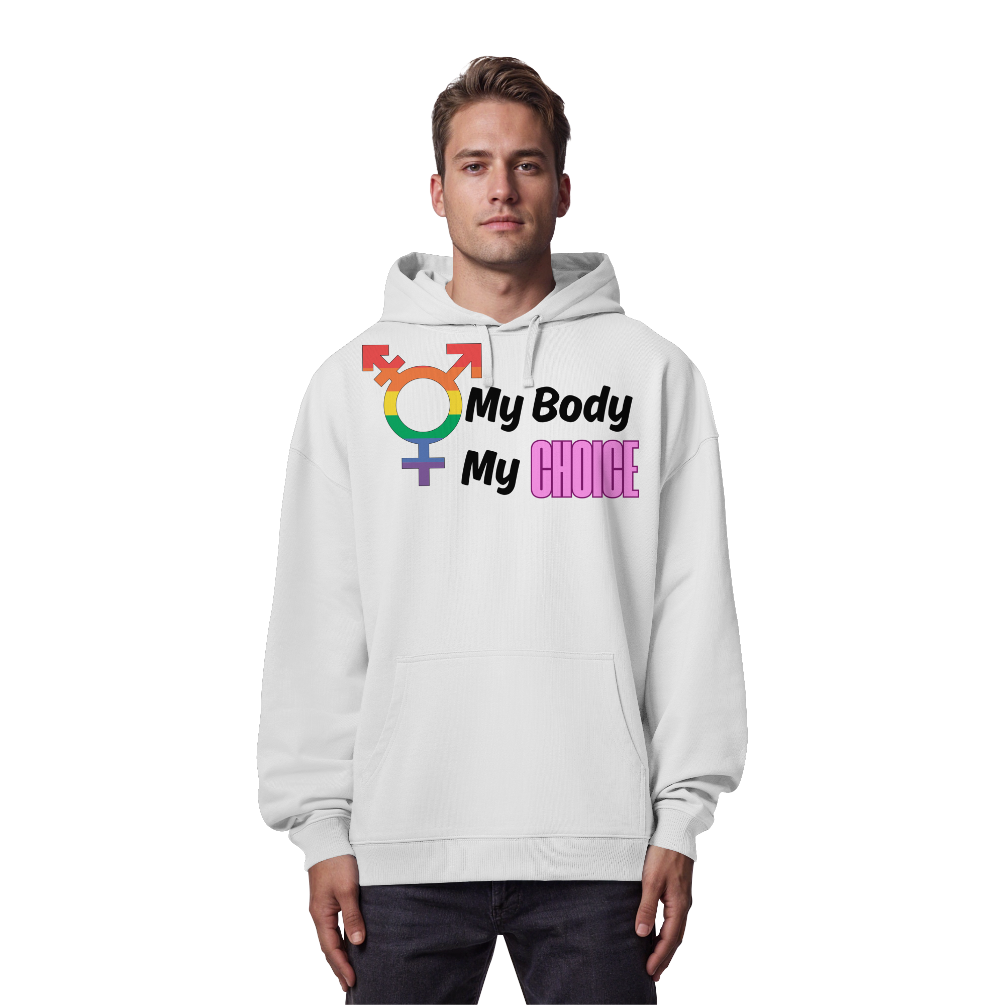 My Body My Choice "Rainbow Resistance Edition" - Organic Oversize Hoodie