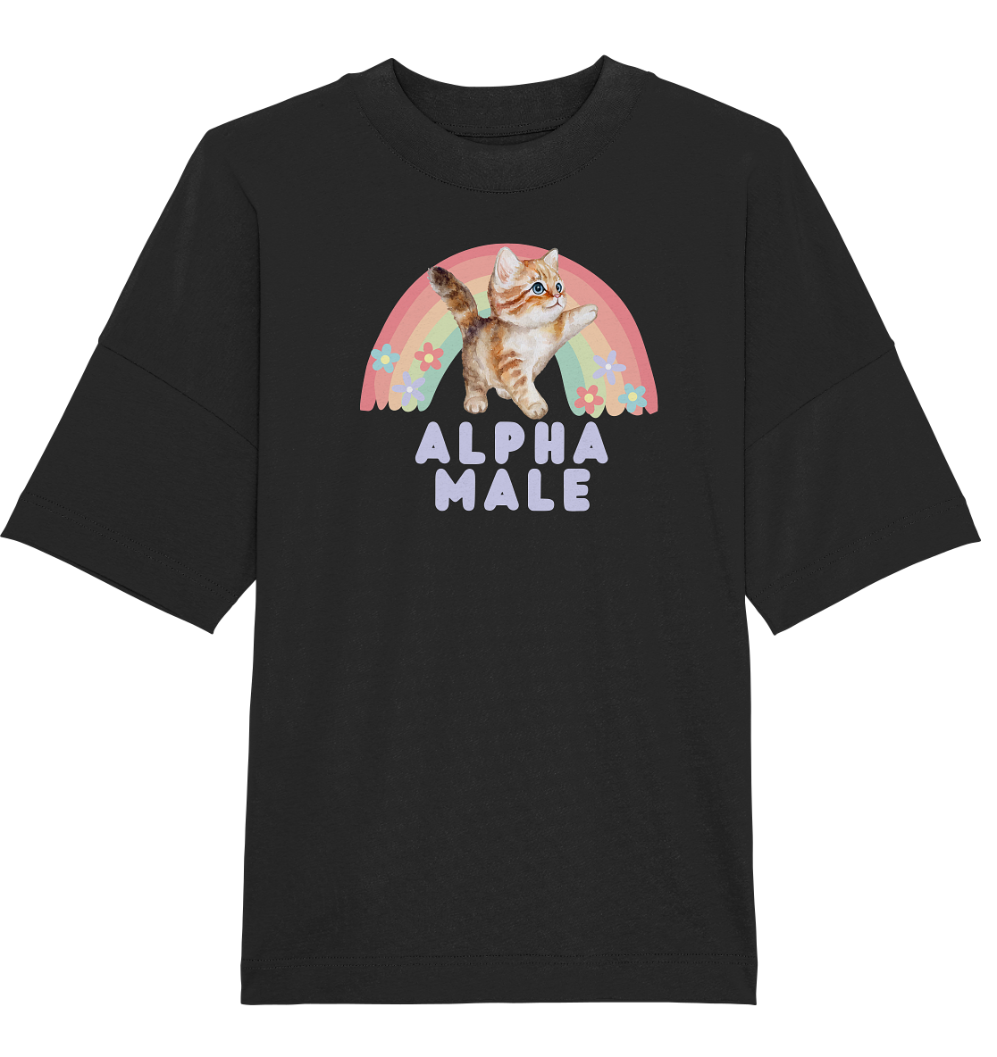 Alpha Male "Rainbow Roar Edition" - Organic Oversize Shirt