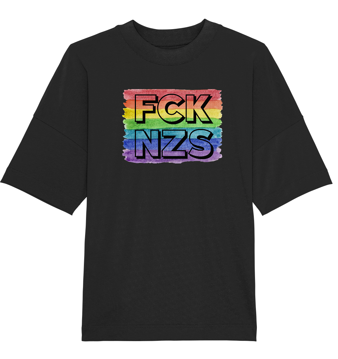 FCK NZS "Rainbow Resistance Edition" - Organic Oversize Shirt
