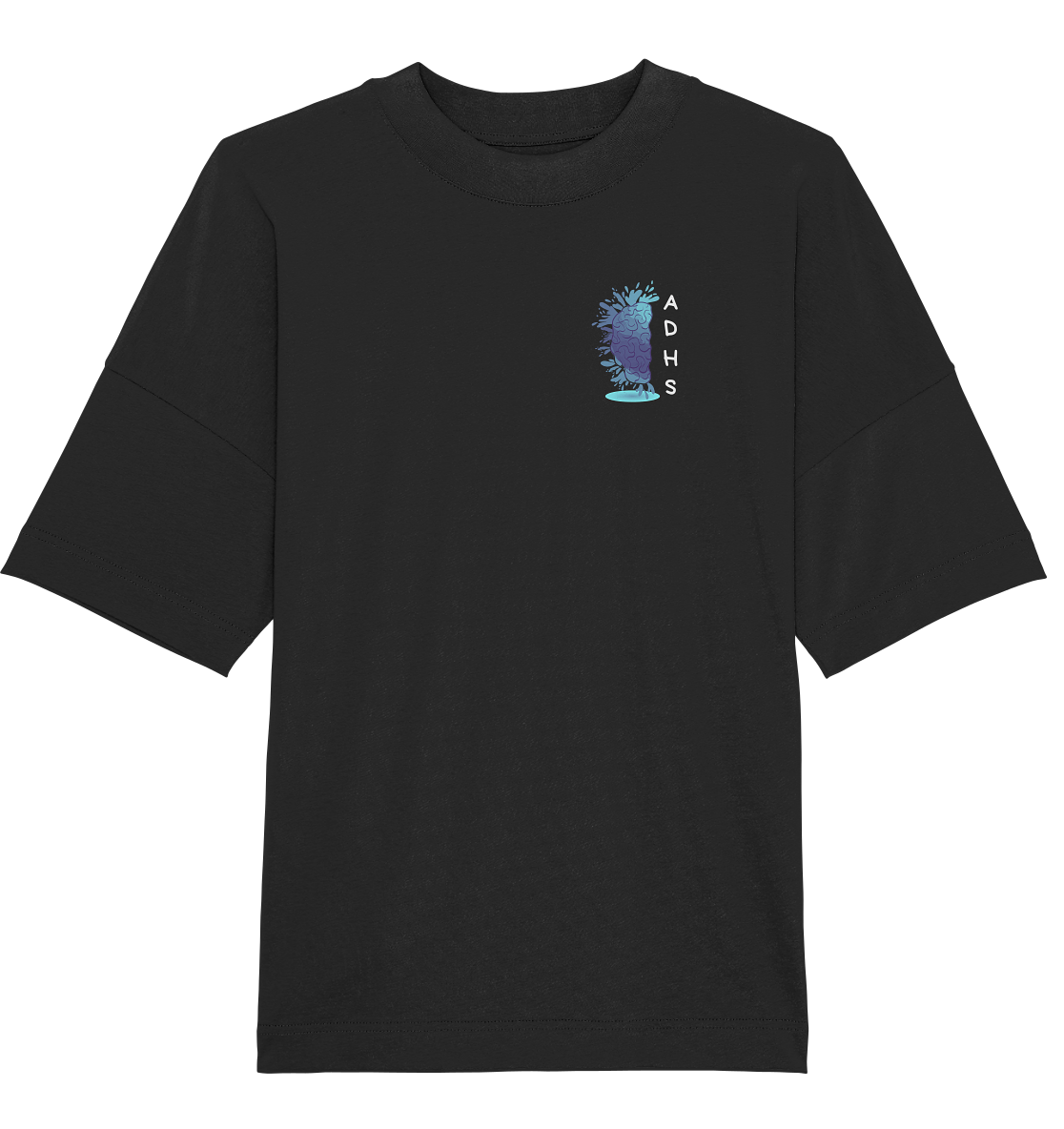 ADHS Ausdrucksvoll Direkt Hilfsbereit Selbstbewusst Backprint - Organic Oversize Shirt
