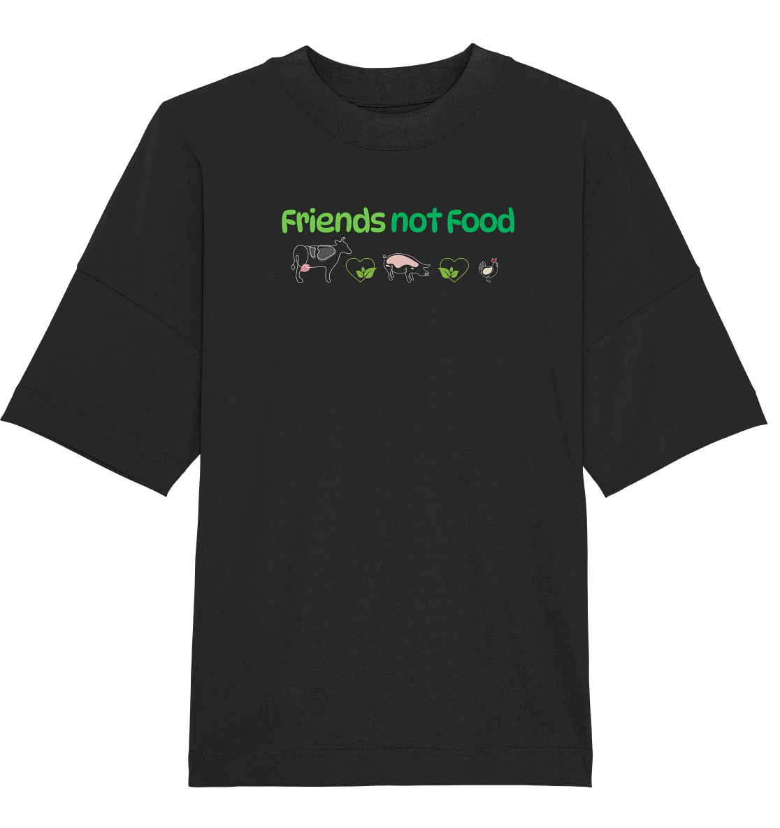 Friends Not Food - Organic Oversize Shirt