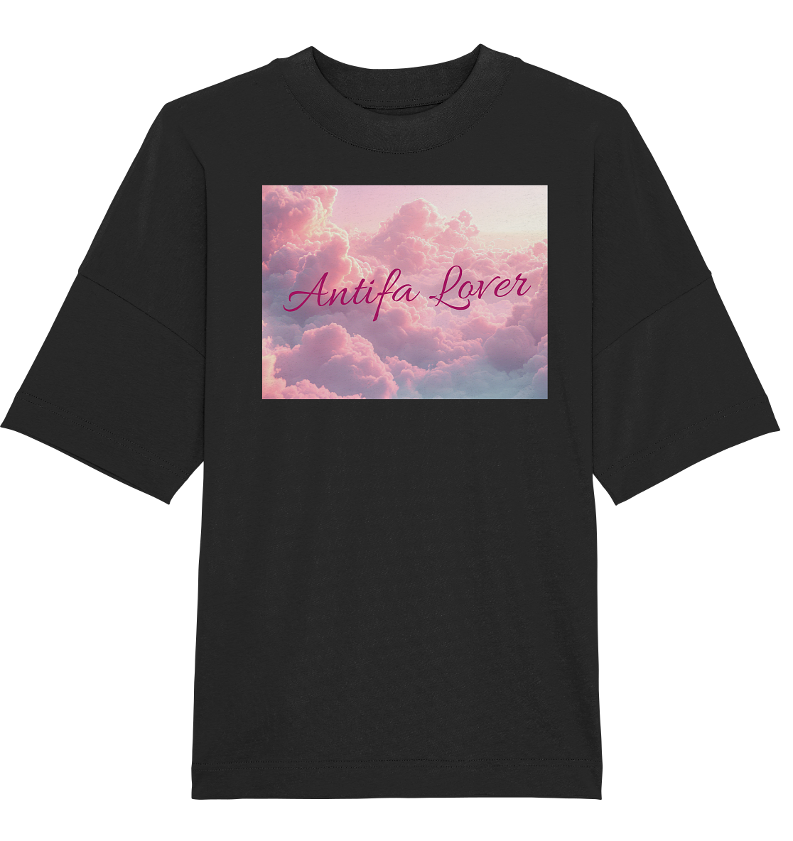 Antifa Lover Backprint - Organic Oversize Shirt