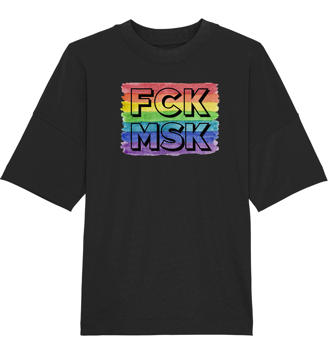 FCK MSK "Rainbow Resistance Edition" - Organic Oversize Shirt