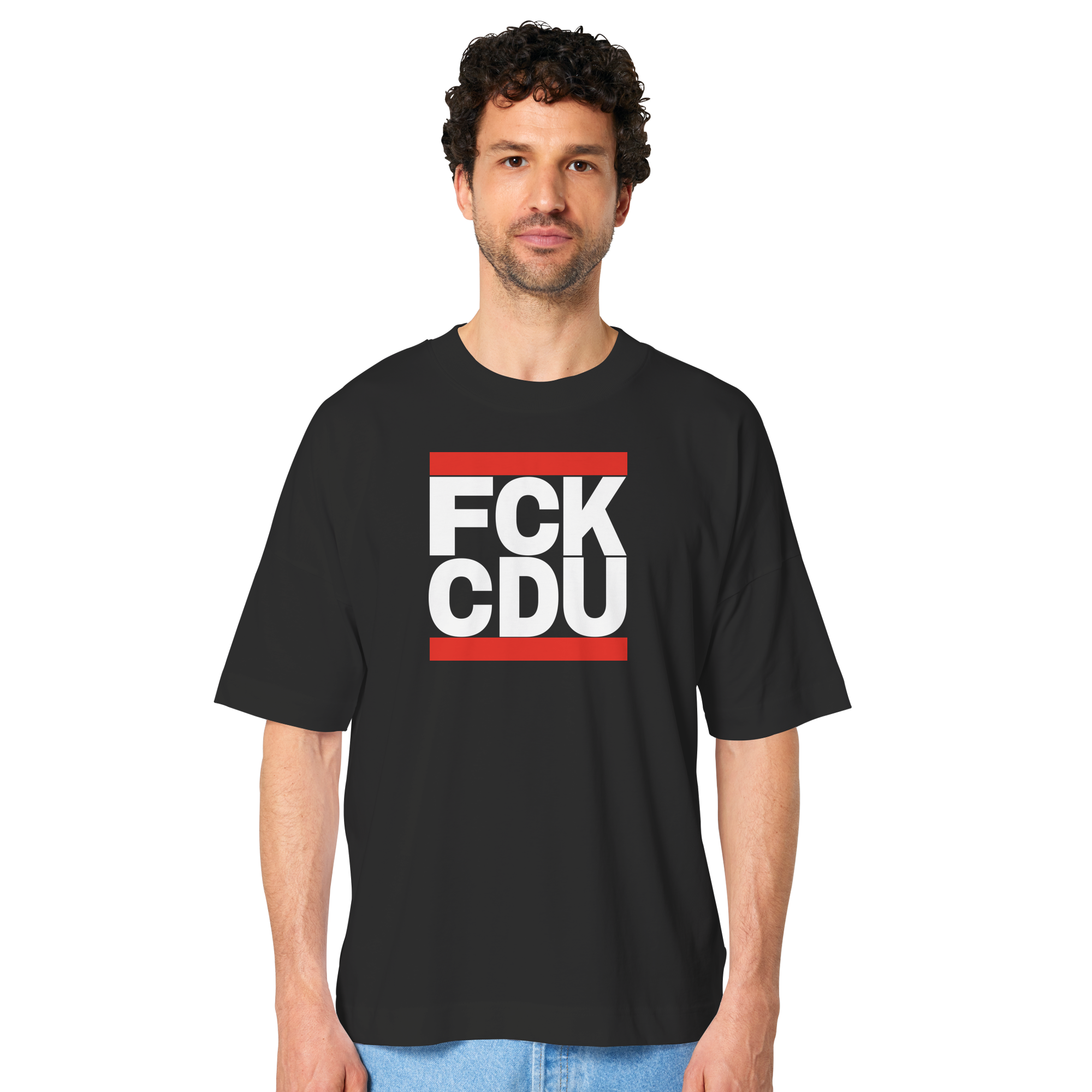 FCK CDU (weiße Schrift) - Organic Oversize Shirt