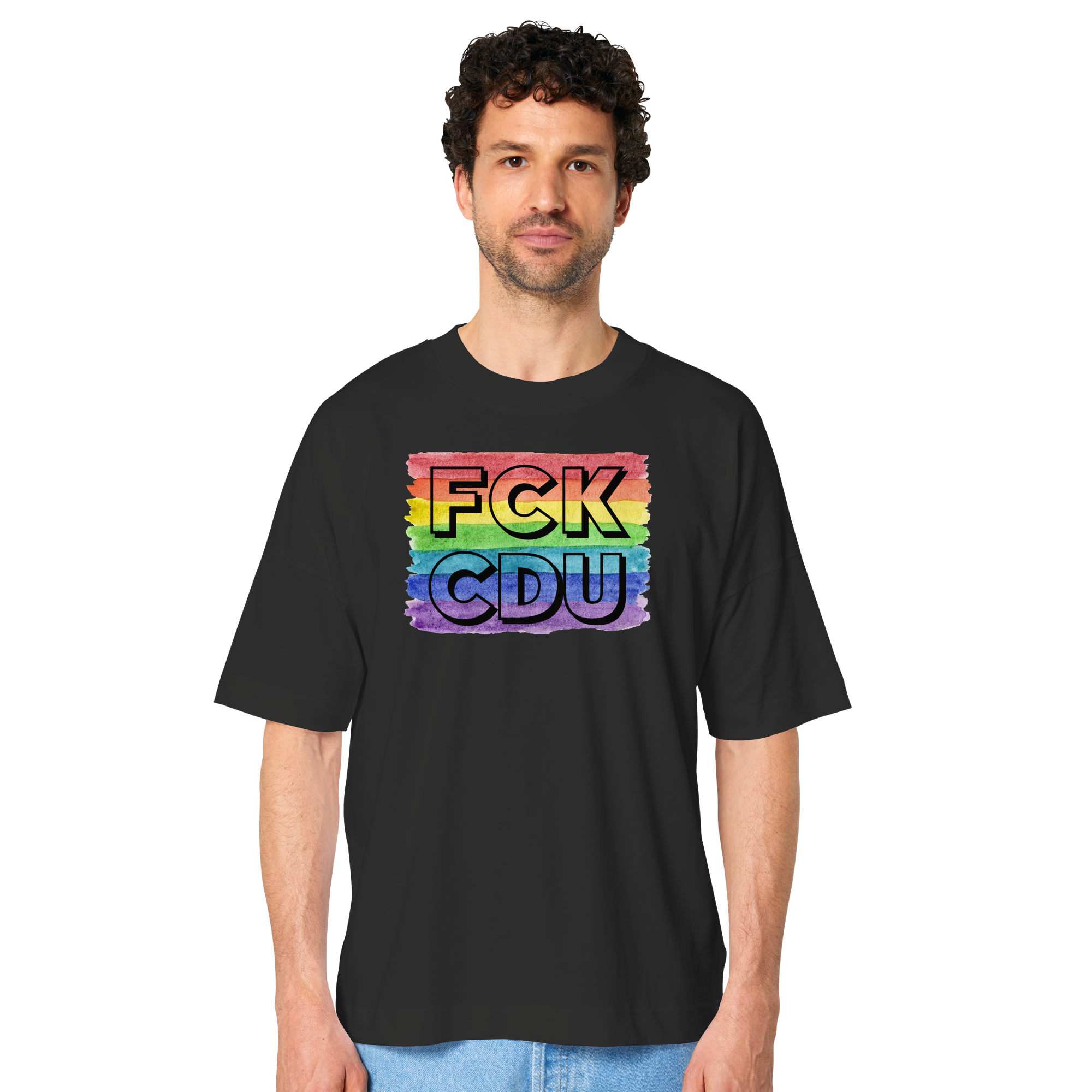 FCK CDU "Rainbow Resistance Edition" - Organic Oversize Shirt