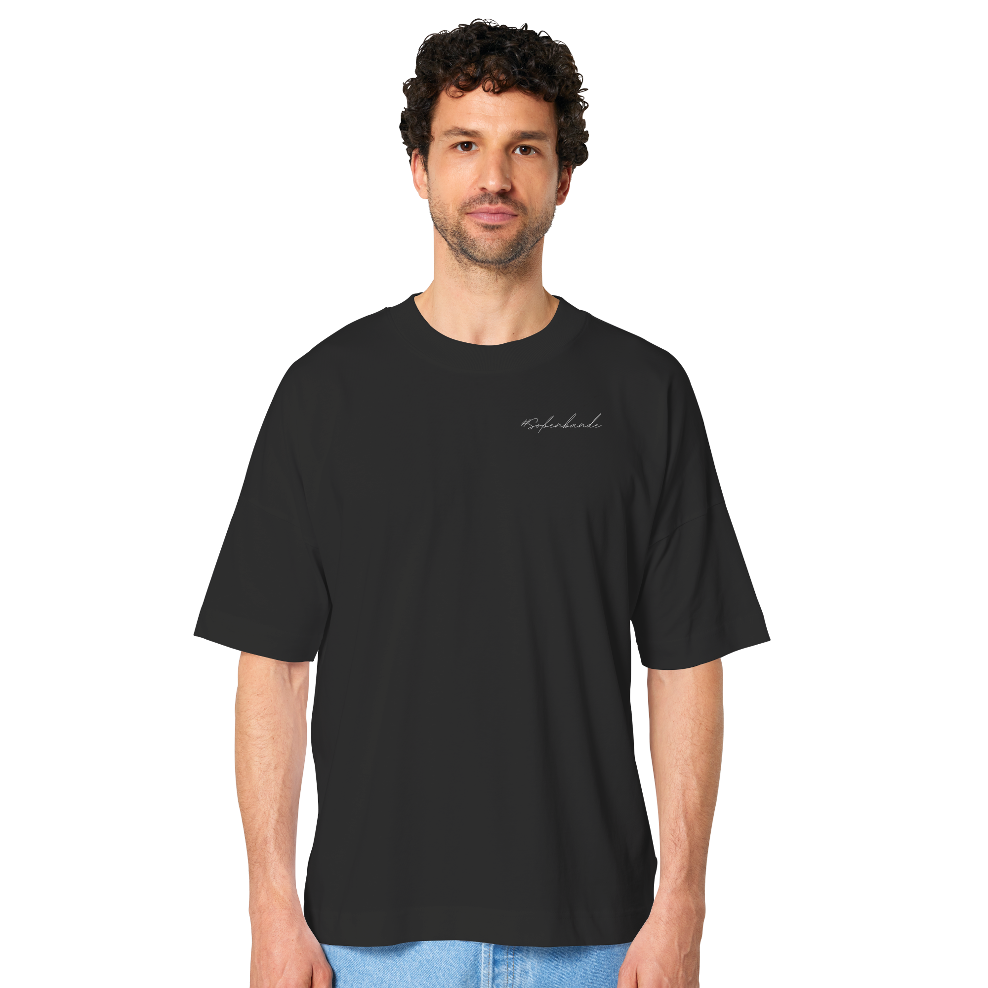 #Soßenbande (weiße Schrift) - Organic Oversize Shirt