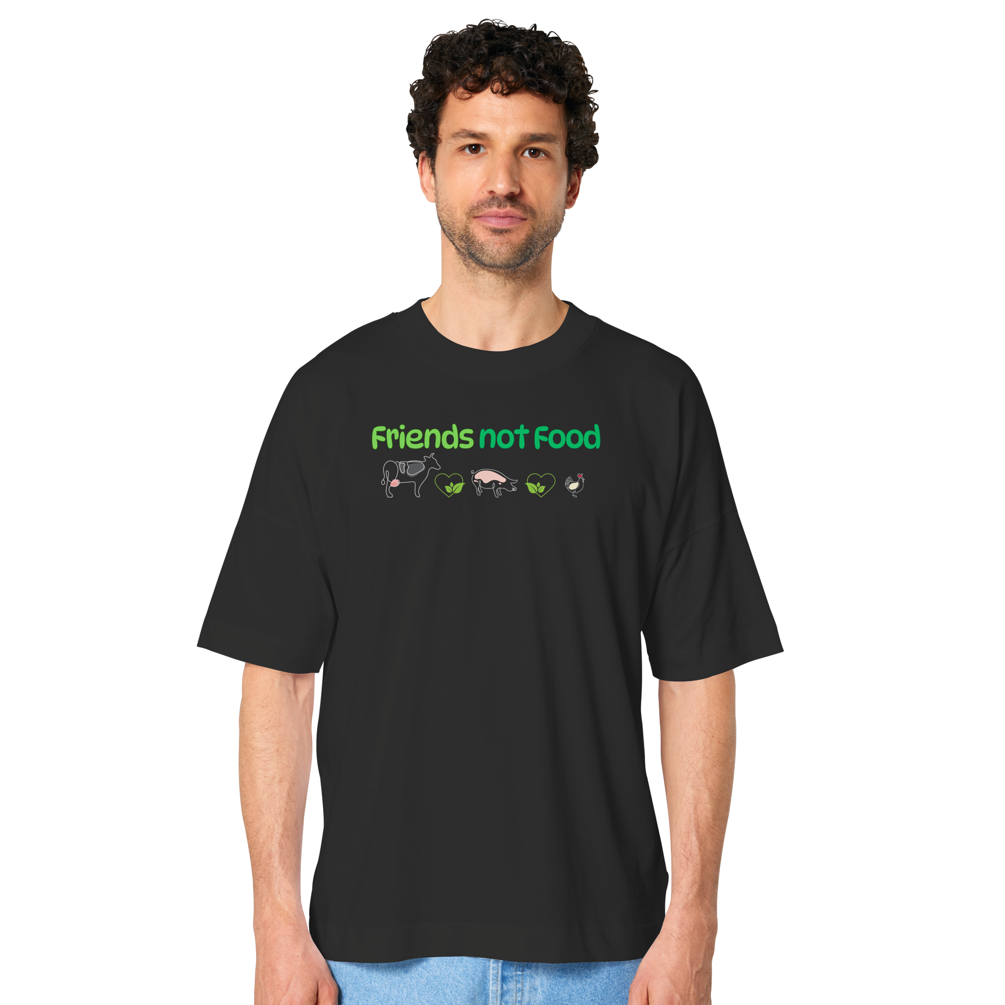 Friends Not Food - Organic Oversize Shirt
