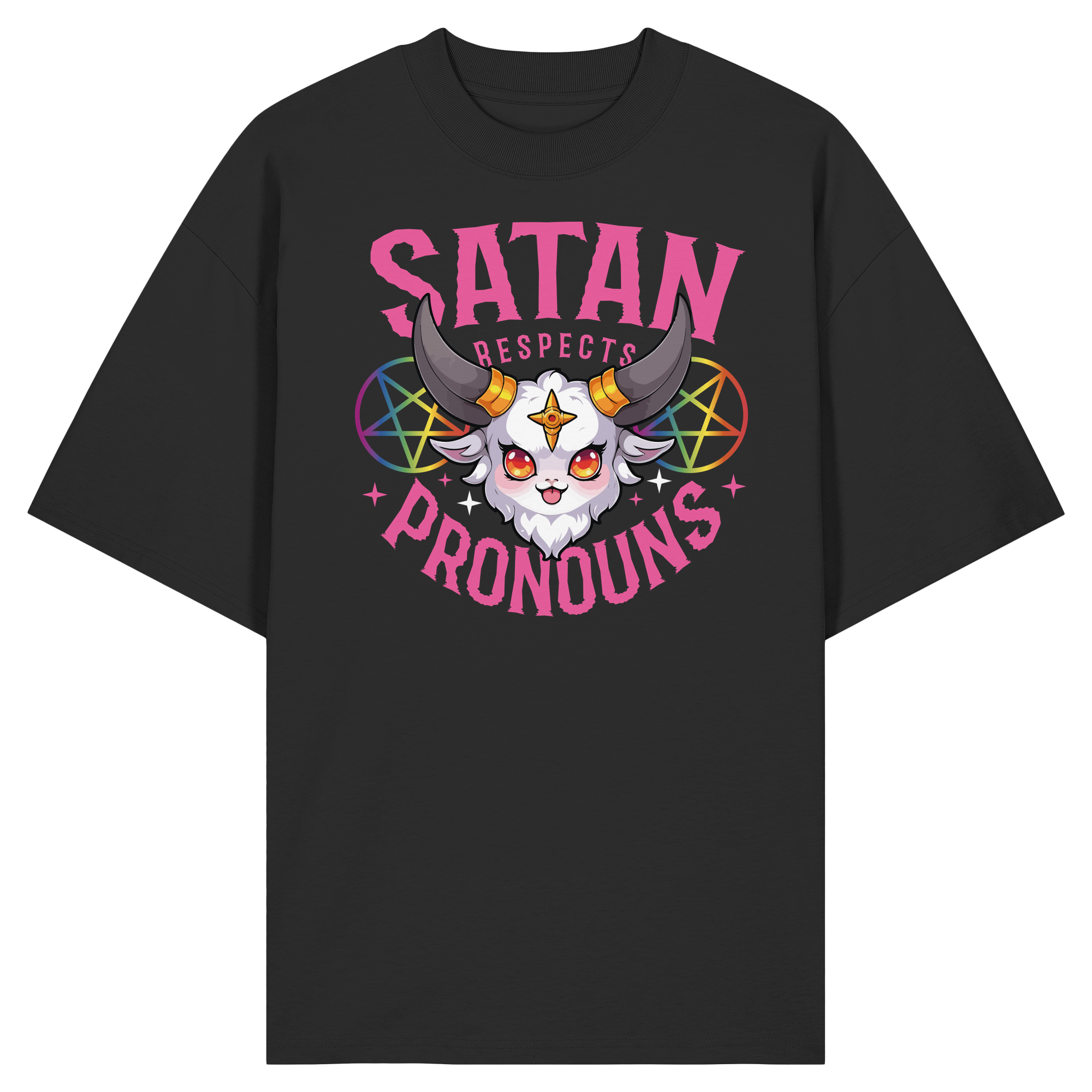 Satan Respects Pronouns - Organic Oversize Shirt