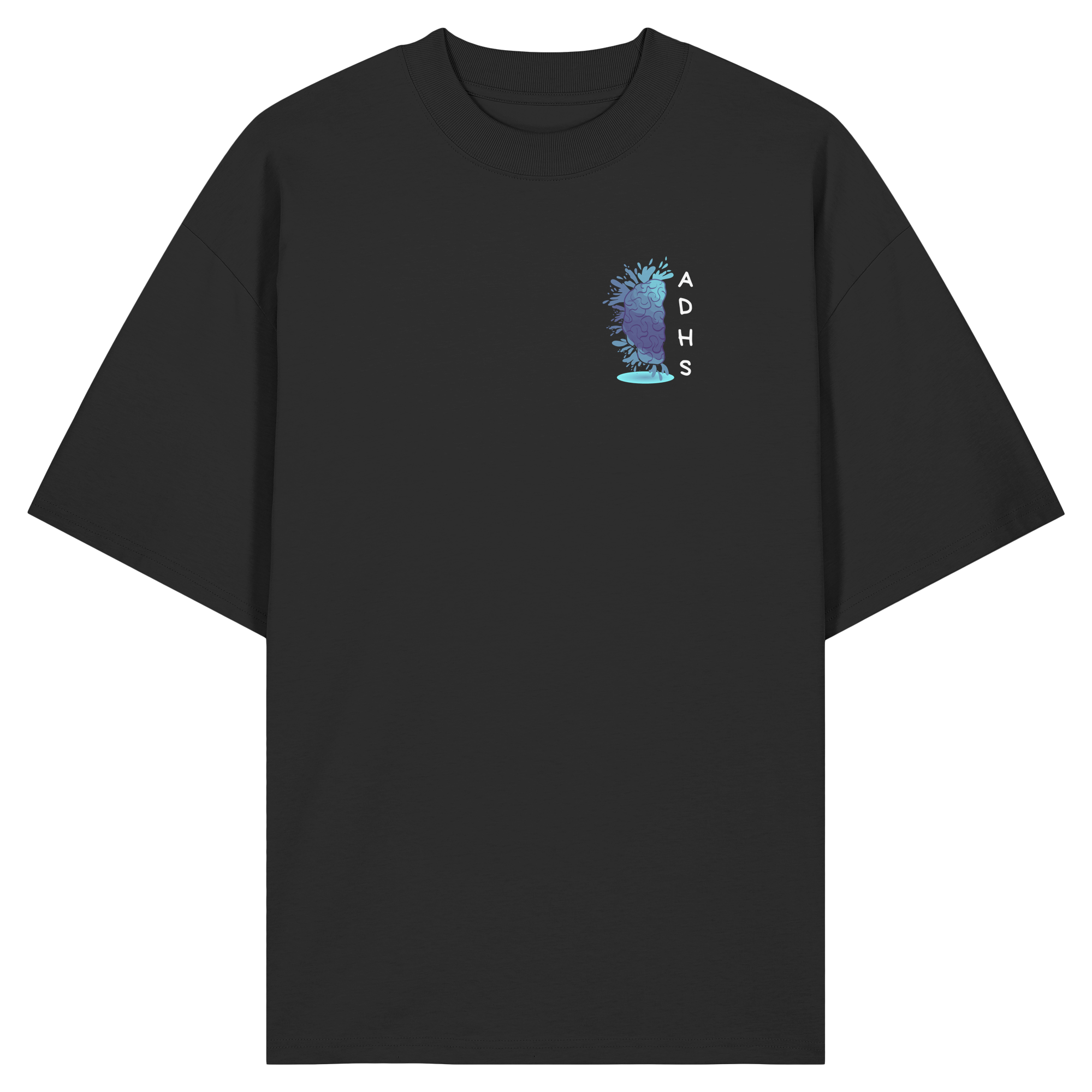 ADHS Ausdrucksvoll Direkt Hilfsbereit Selbstbewusst Backprint - Organic Oversize Shirt