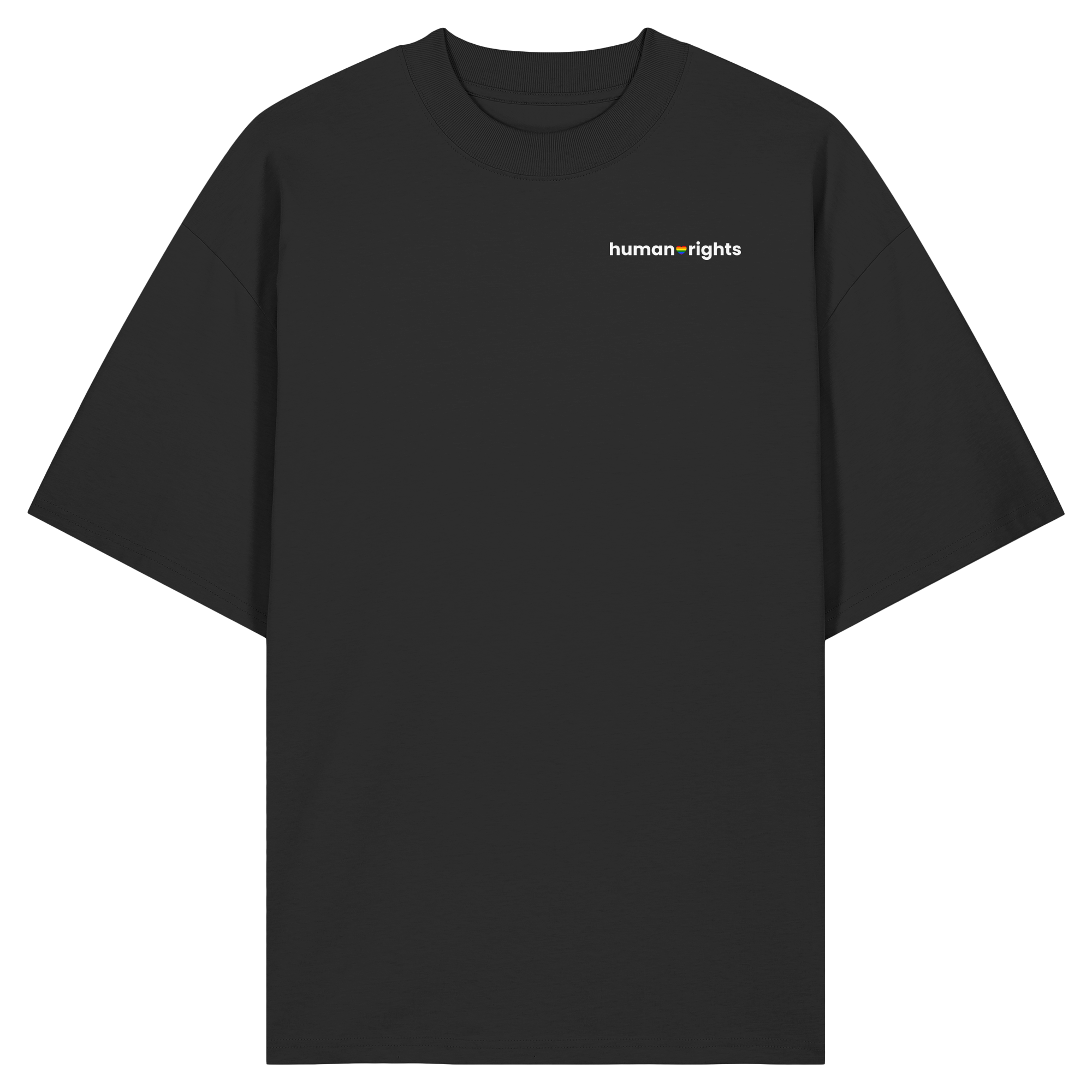 human Rights "Rainbow Heart Edition" - Organic Oversize Shirt