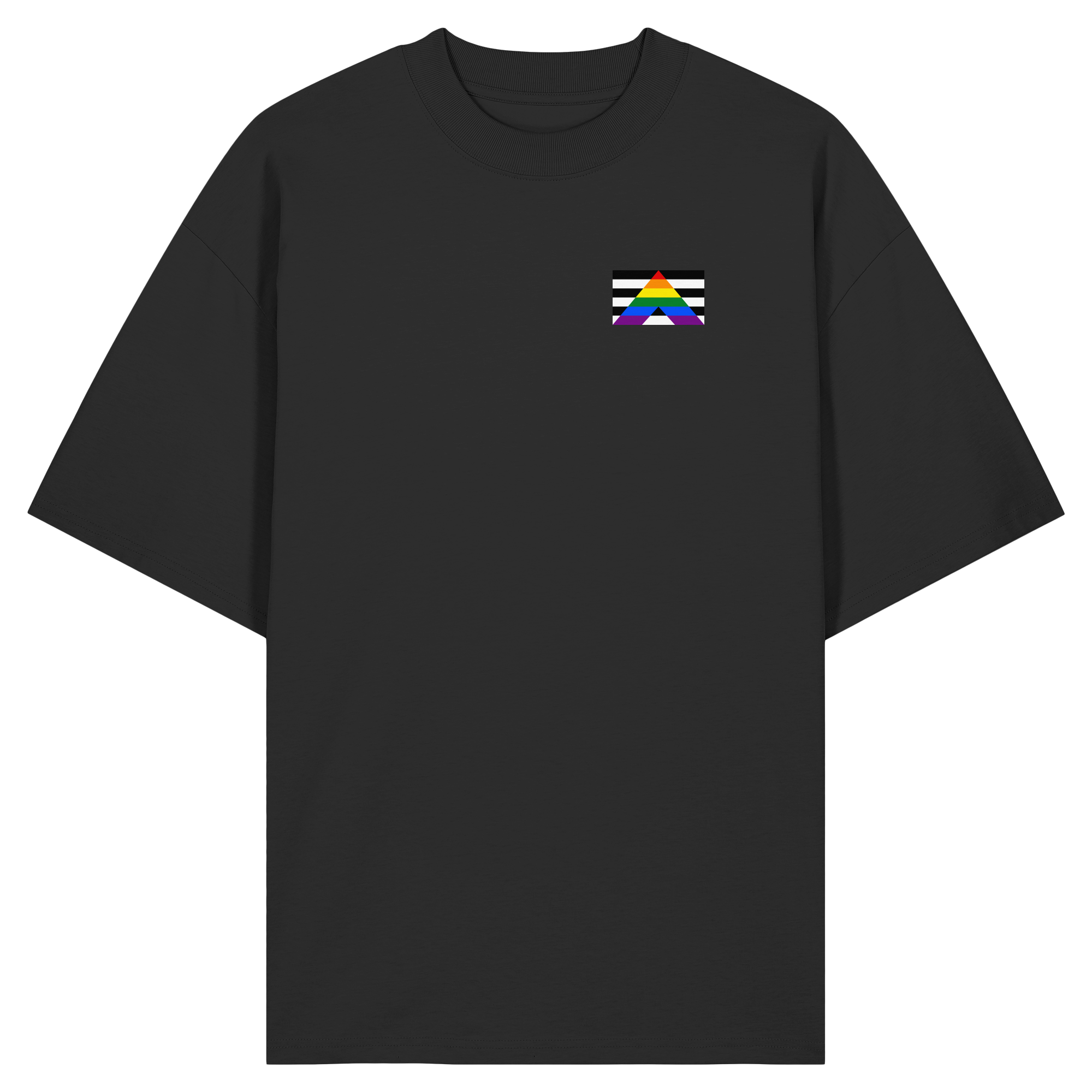Straight Ally Pride Flag - Organic Oversize Shirt
