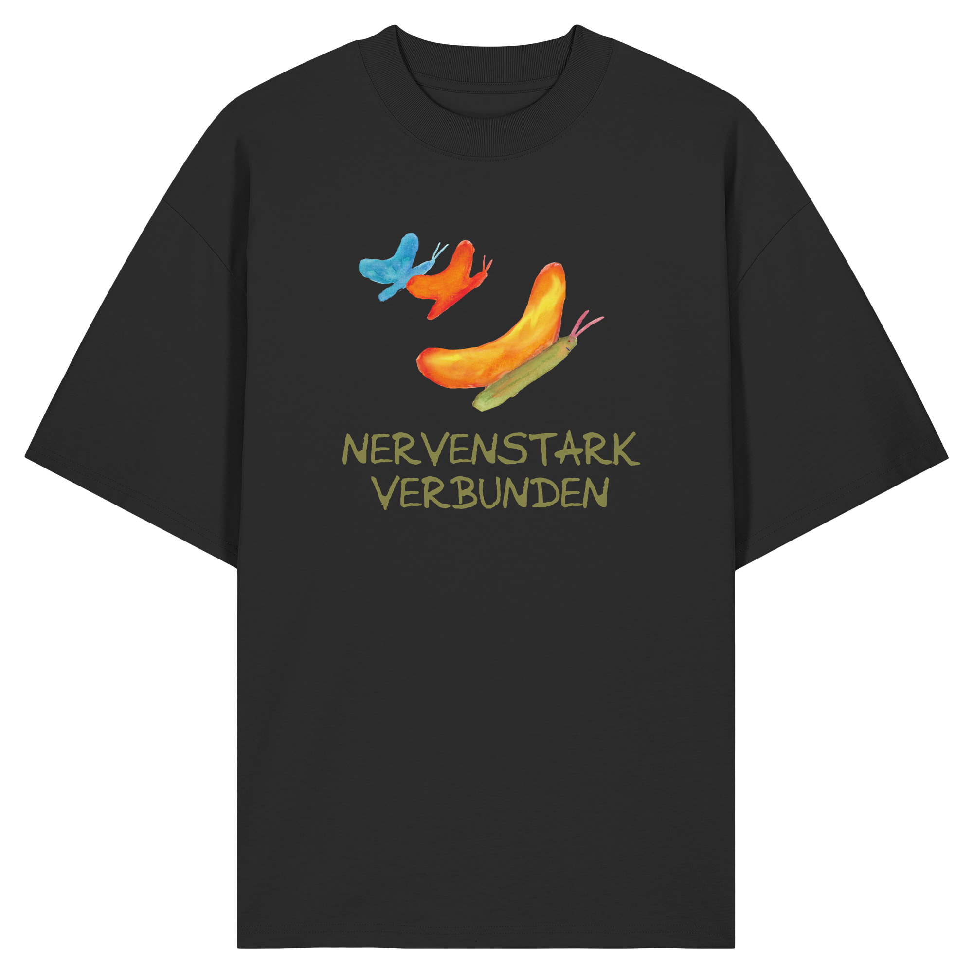 Nervenstark verbunden "Schmetterline Jona Edition" - Organic Oversize Shirt