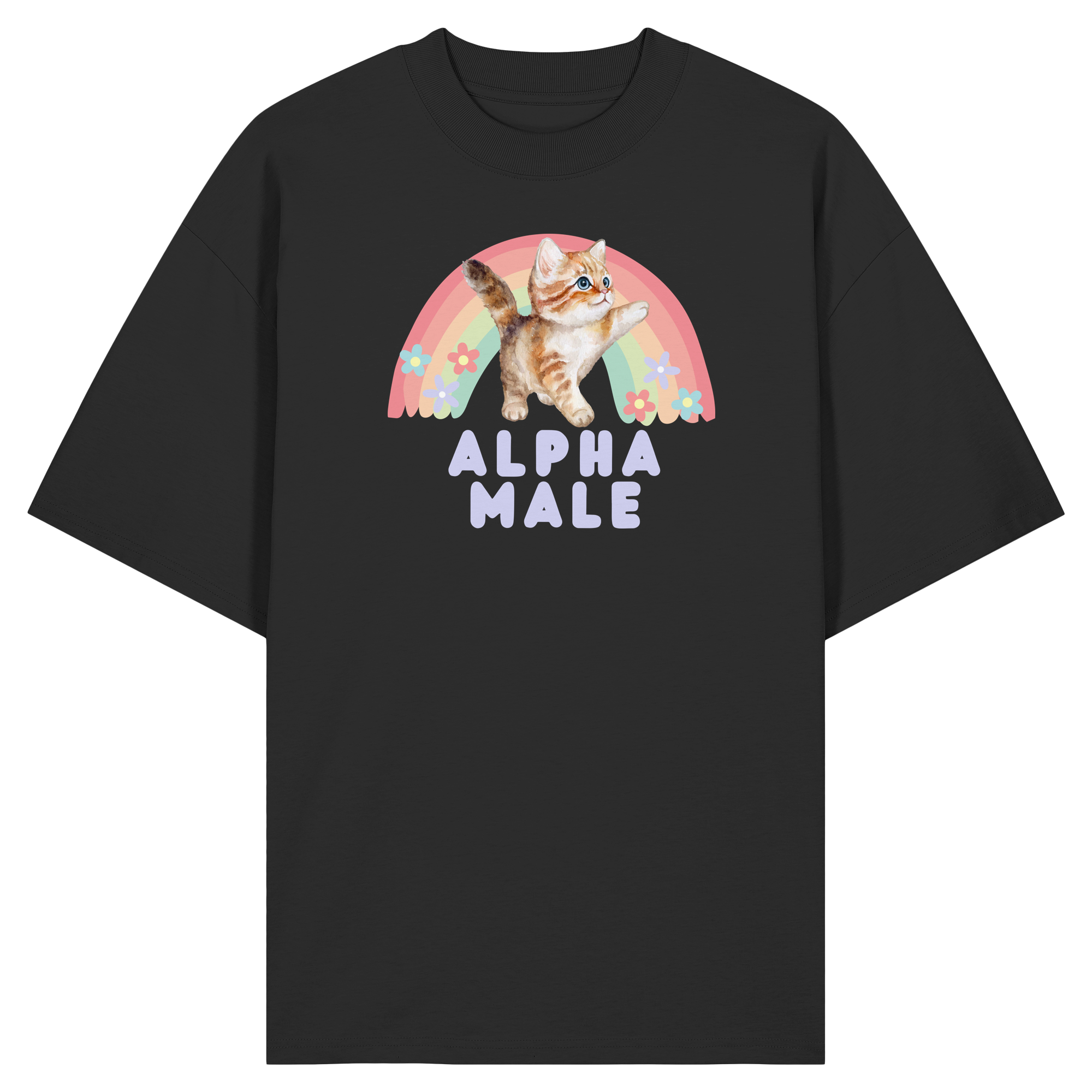 Alpha Male "Rainbow Roar Edition" - Organic Oversize Shirt