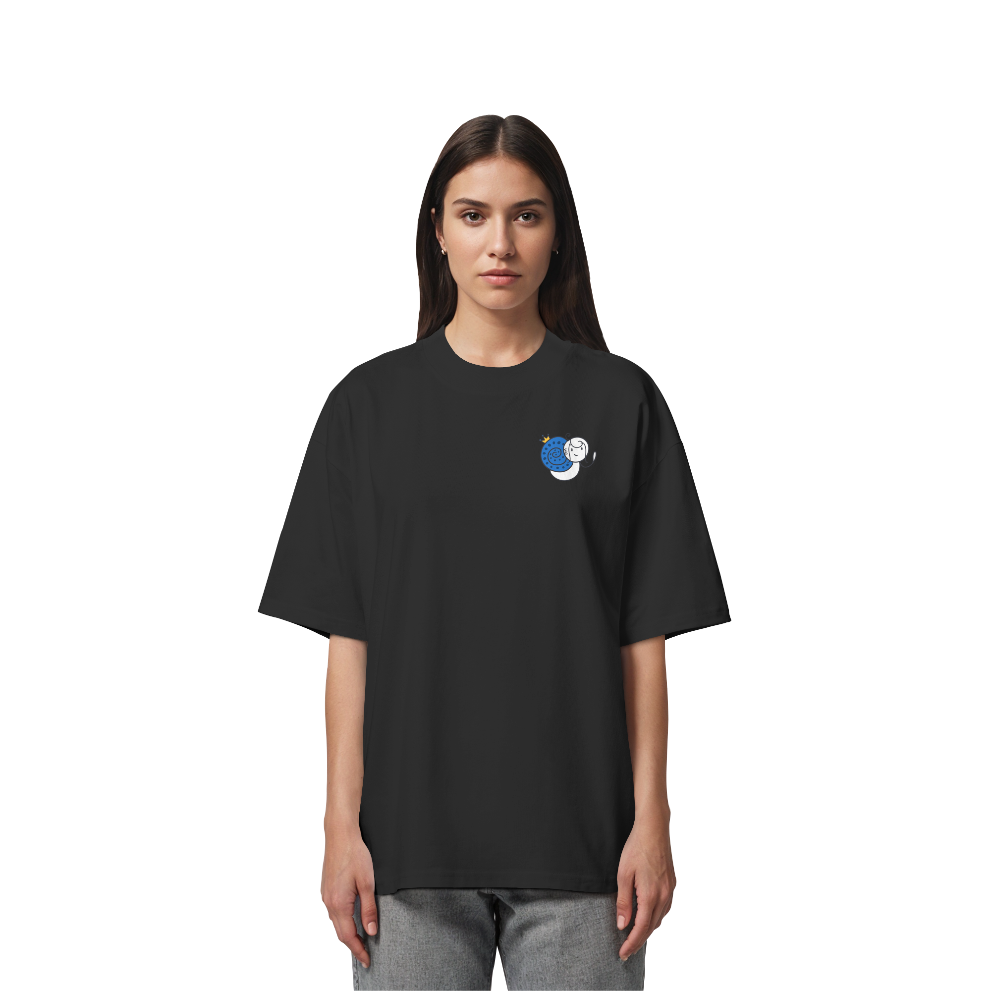 Meine Heilung braucht Zeit "Bunte Edition" Backprint - Organic Oversize Shirt