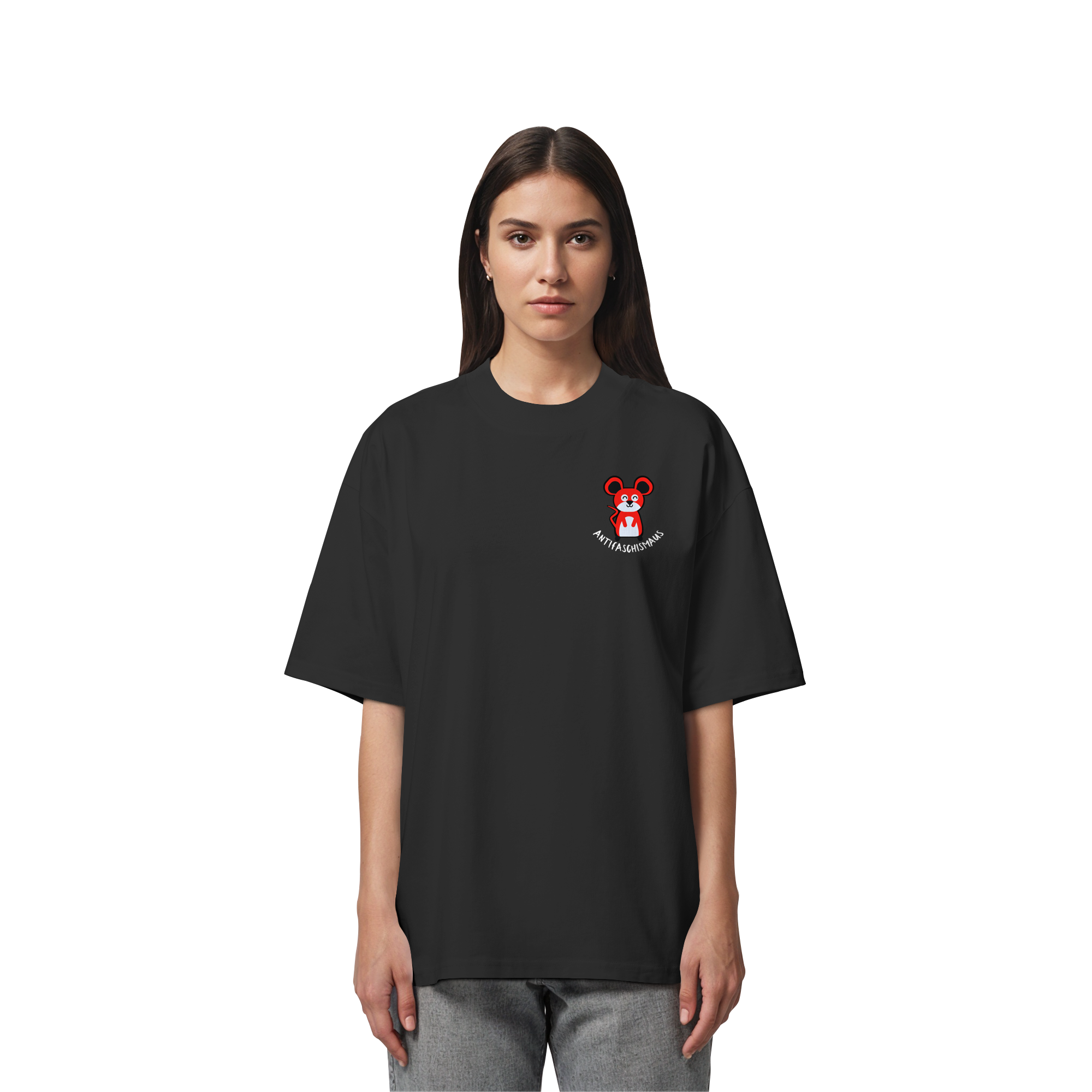 Antifaschismaus - Organic Oversize Shirt