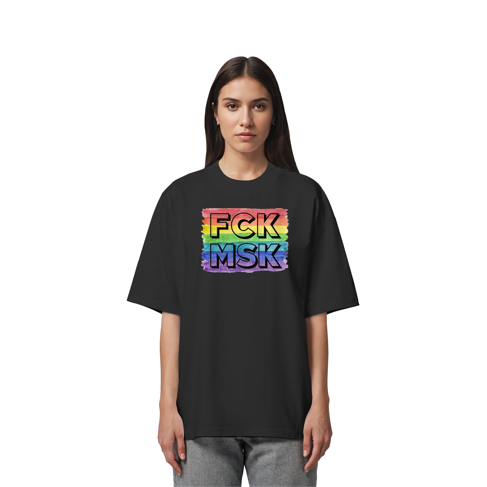 FCK MSK "Rainbow Resistance Edition" - Organic Oversize Shirt
