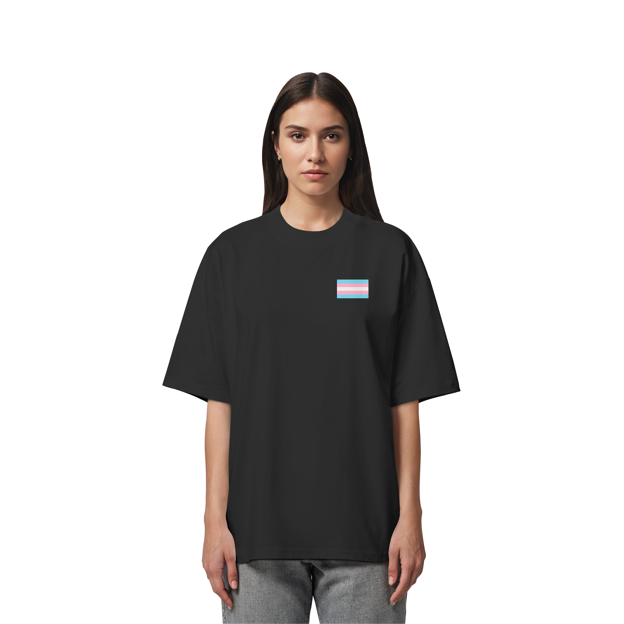 Trans Pride Flag - Organic Oversize Shirt