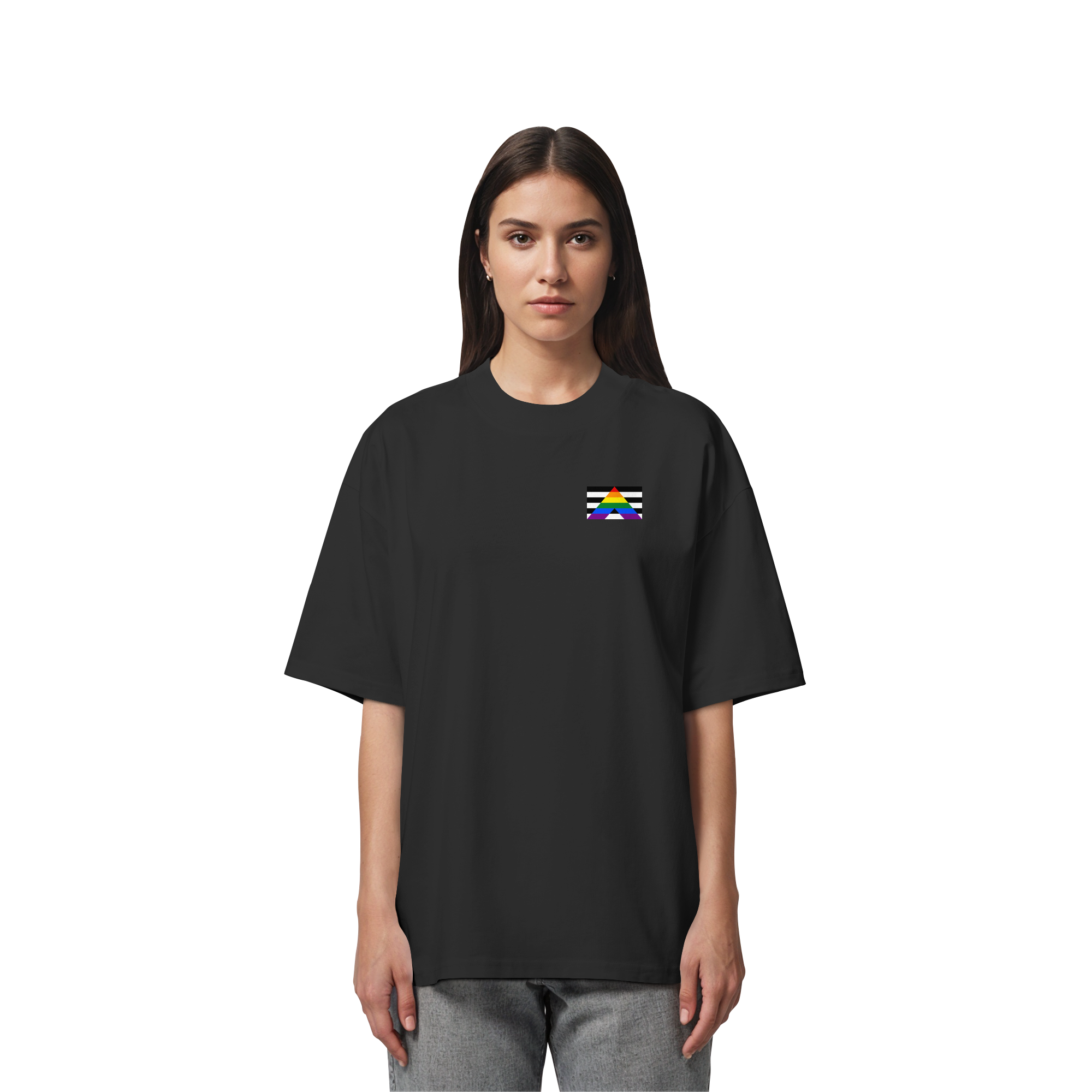 Straight Ally Pride Flag - Organic Oversize Shirt