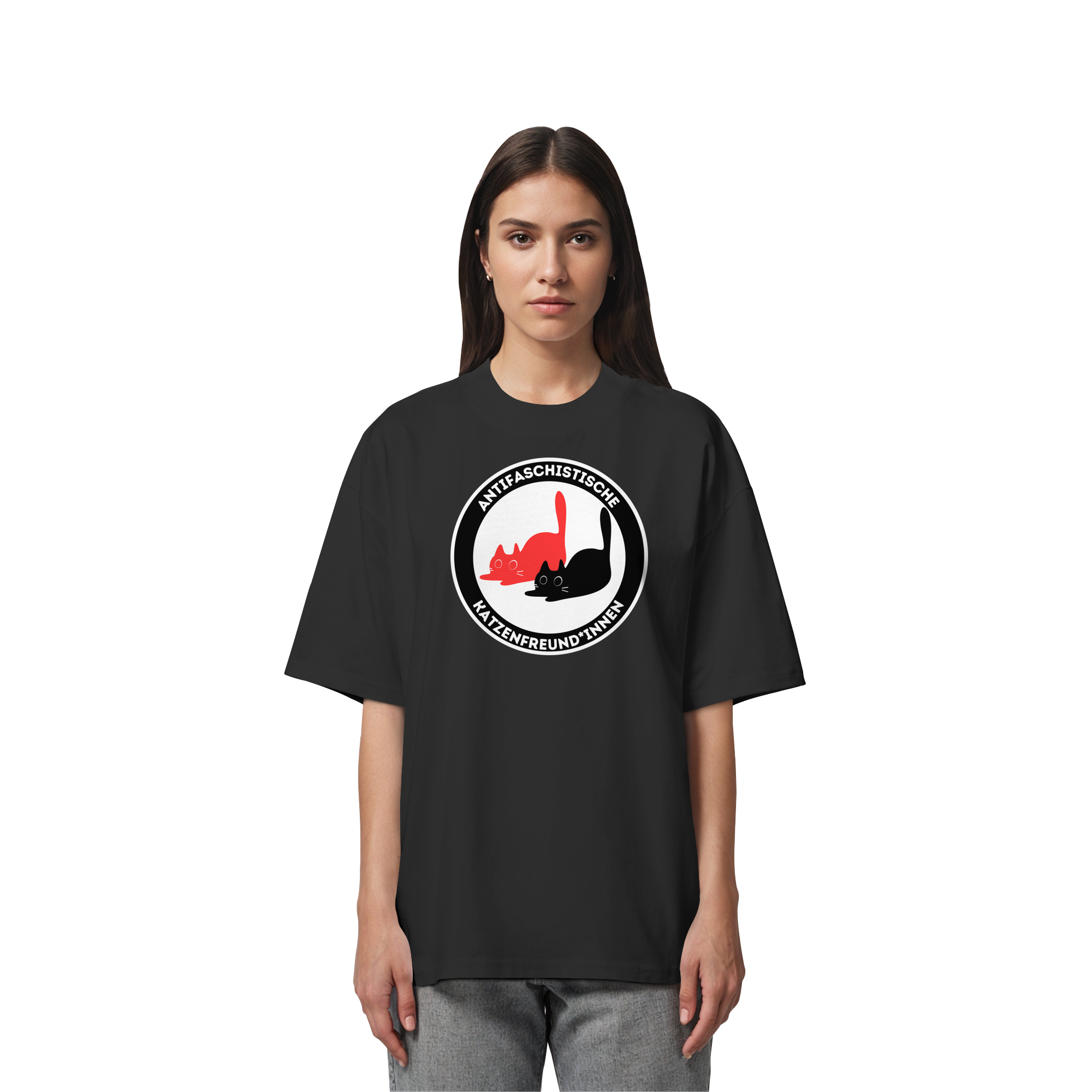 Antifaschistische Katzenfreund*innen - Organic Oversize Shirt