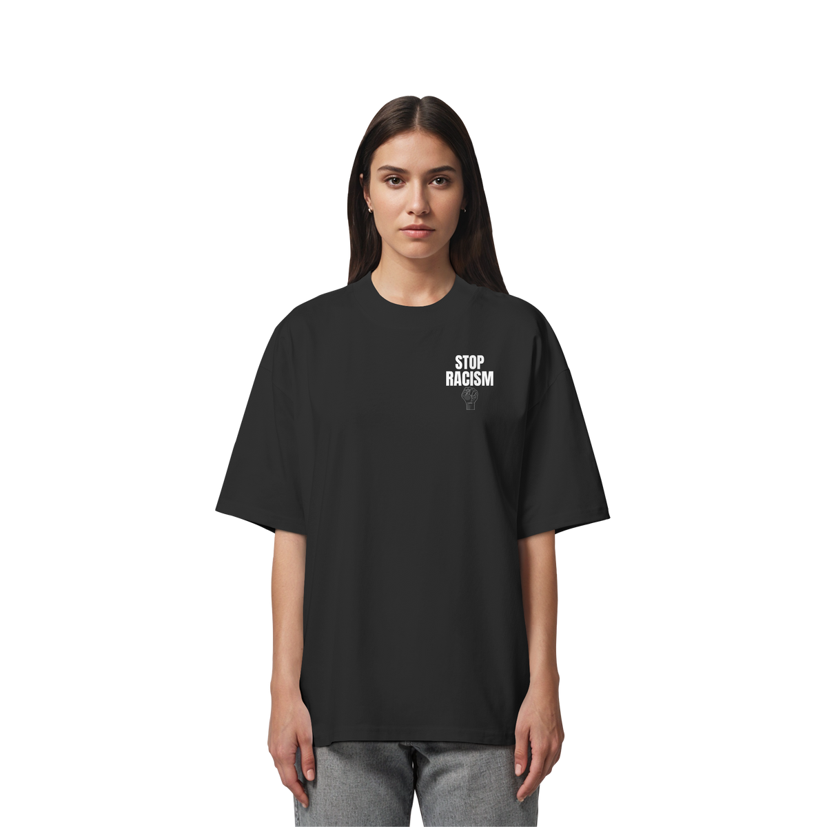 Stop Racism "Raised Fist Edition" - Organic Oversize Shirt