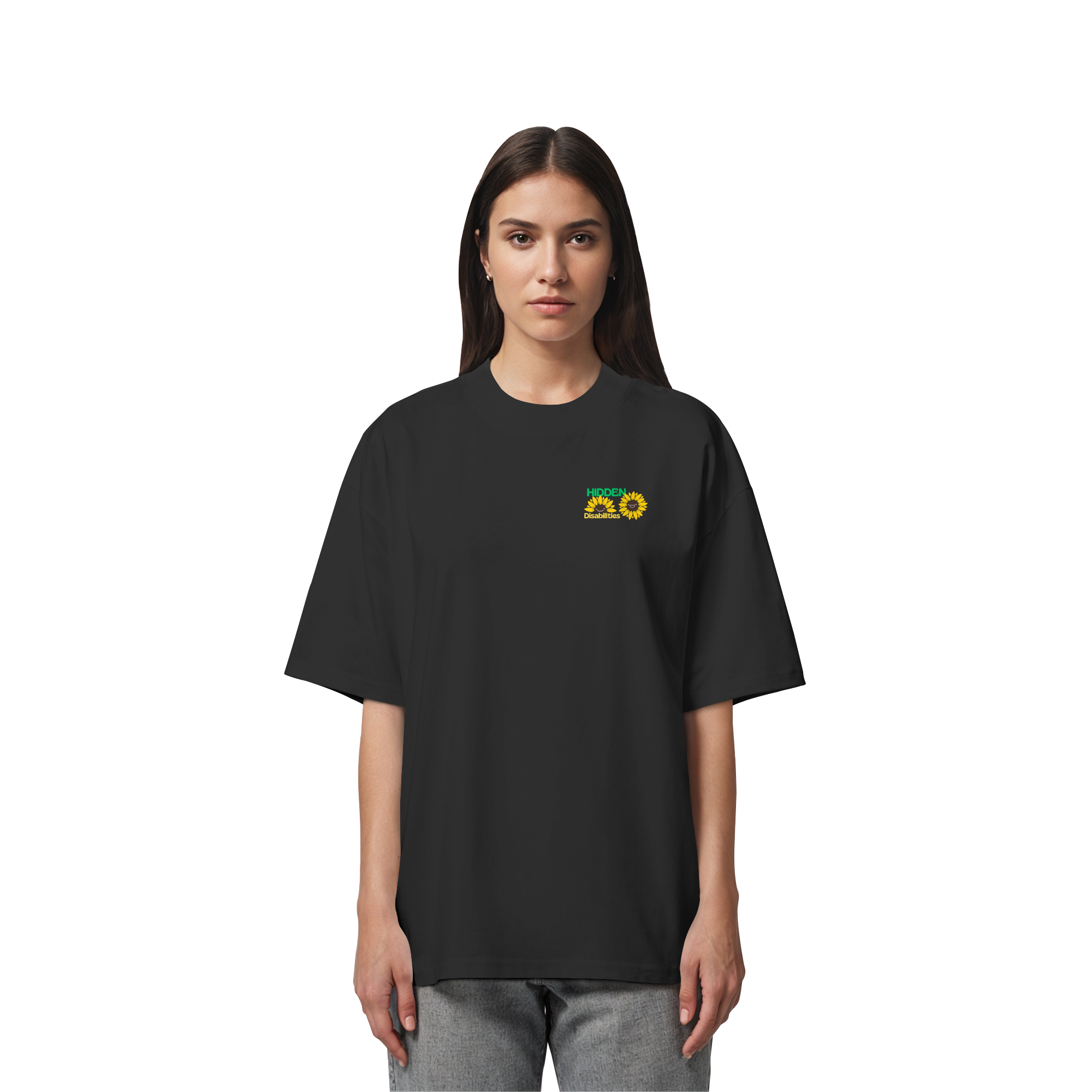 Hidden Disabilities "Sunflower Smile Edition" - Organic Oversize Shirt