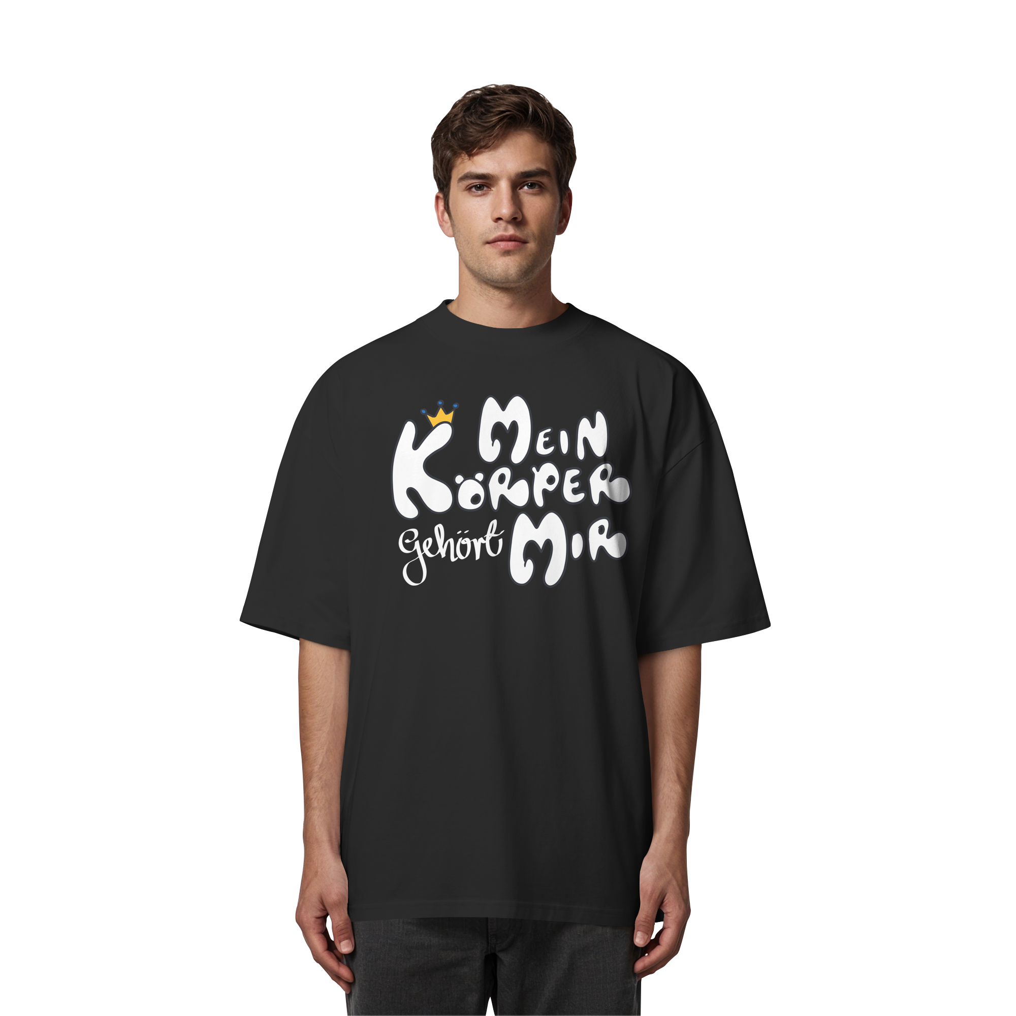 Mein Körper gehört mir "Weiße Edition" - Organic Oversize Shirt