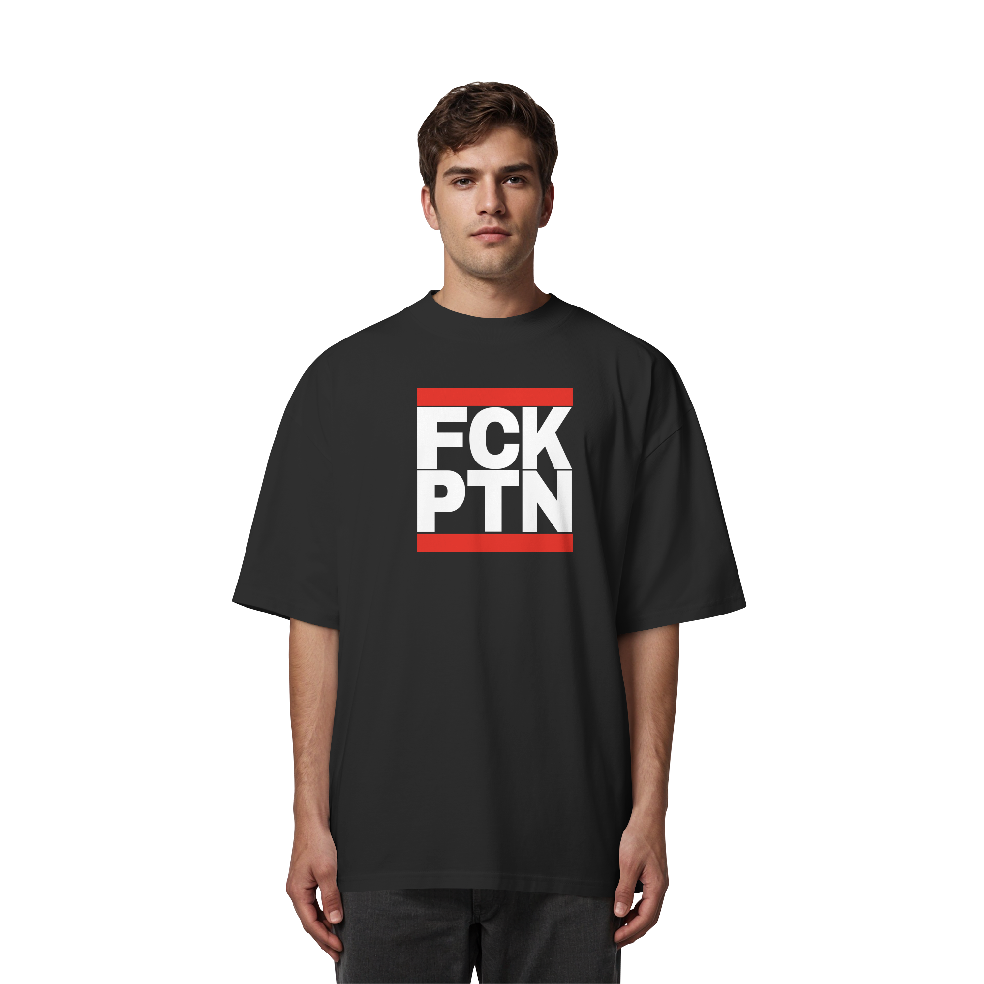 FCK PTN (weiße Schrift) - Organic Oversize Shirt