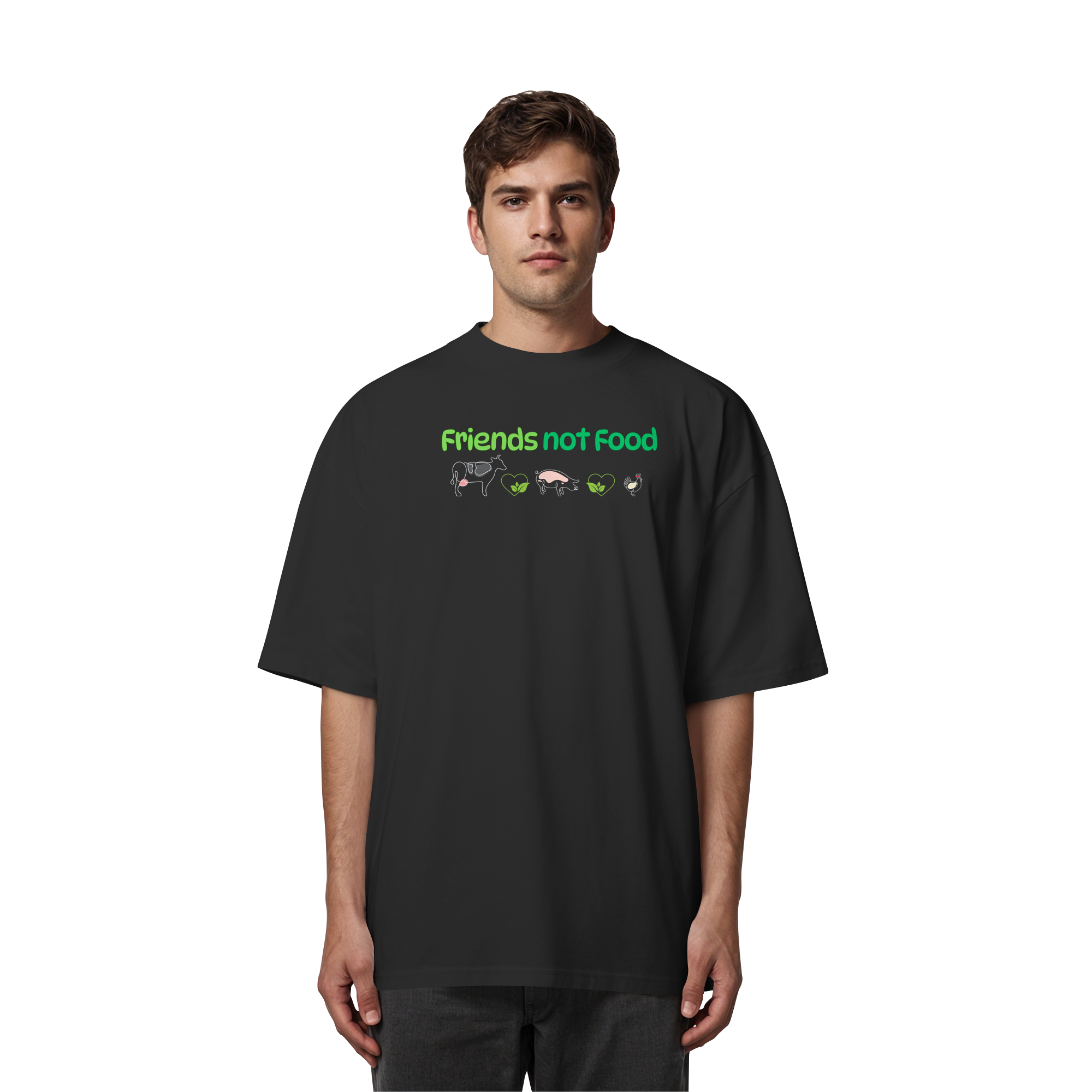 Friends Not Food - Organic Oversize Shirt
