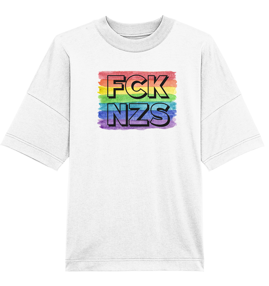 FCK NZS "Rainbow Resistance Edition" - Organic Oversize Shirt