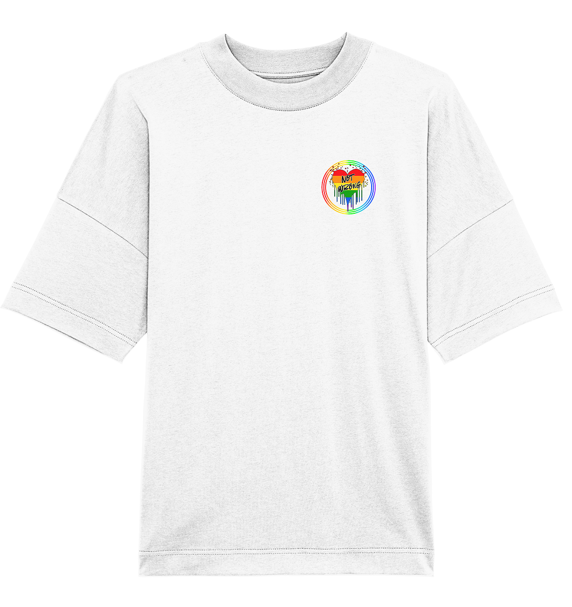 Queer Not Wrong "Regenbogenkreis Edition" - Organic Oversize Shirt