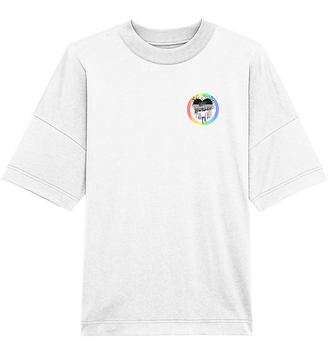 Asexual Not Broken "Regenbogenkreis Edition" - Organic Oversize Shirt