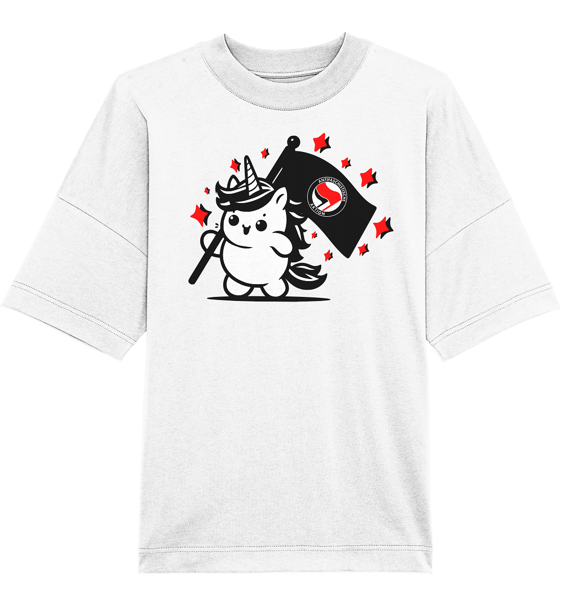 Einhorn Antifa - Organic Oversize Shirt