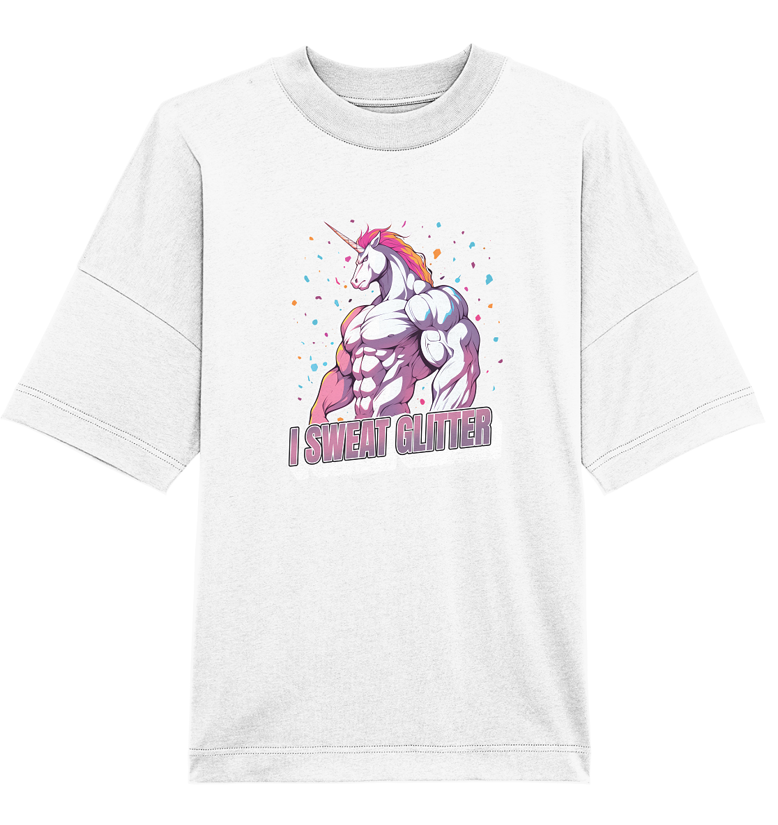 I sweat Glitter - Organic Oversize Shirt
