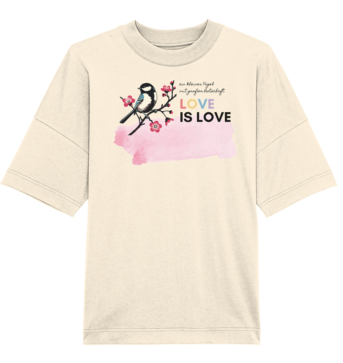 Kleine Flügel, große Botschaft - Organic Oversize Shirt