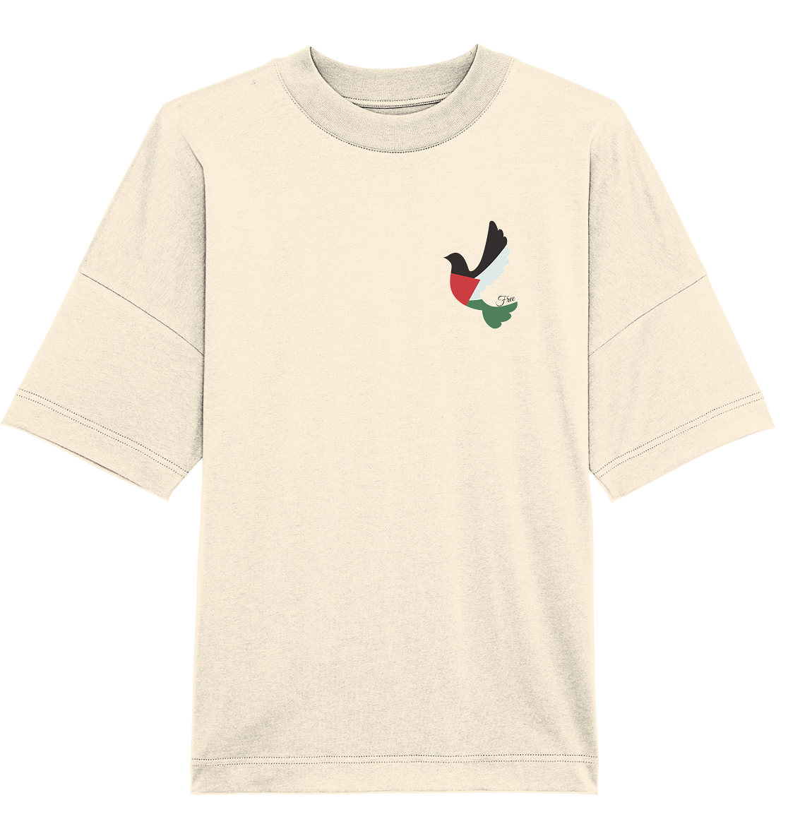 Free Palestine "Unbroken Wings Edition" - Organic Oversize Shirt