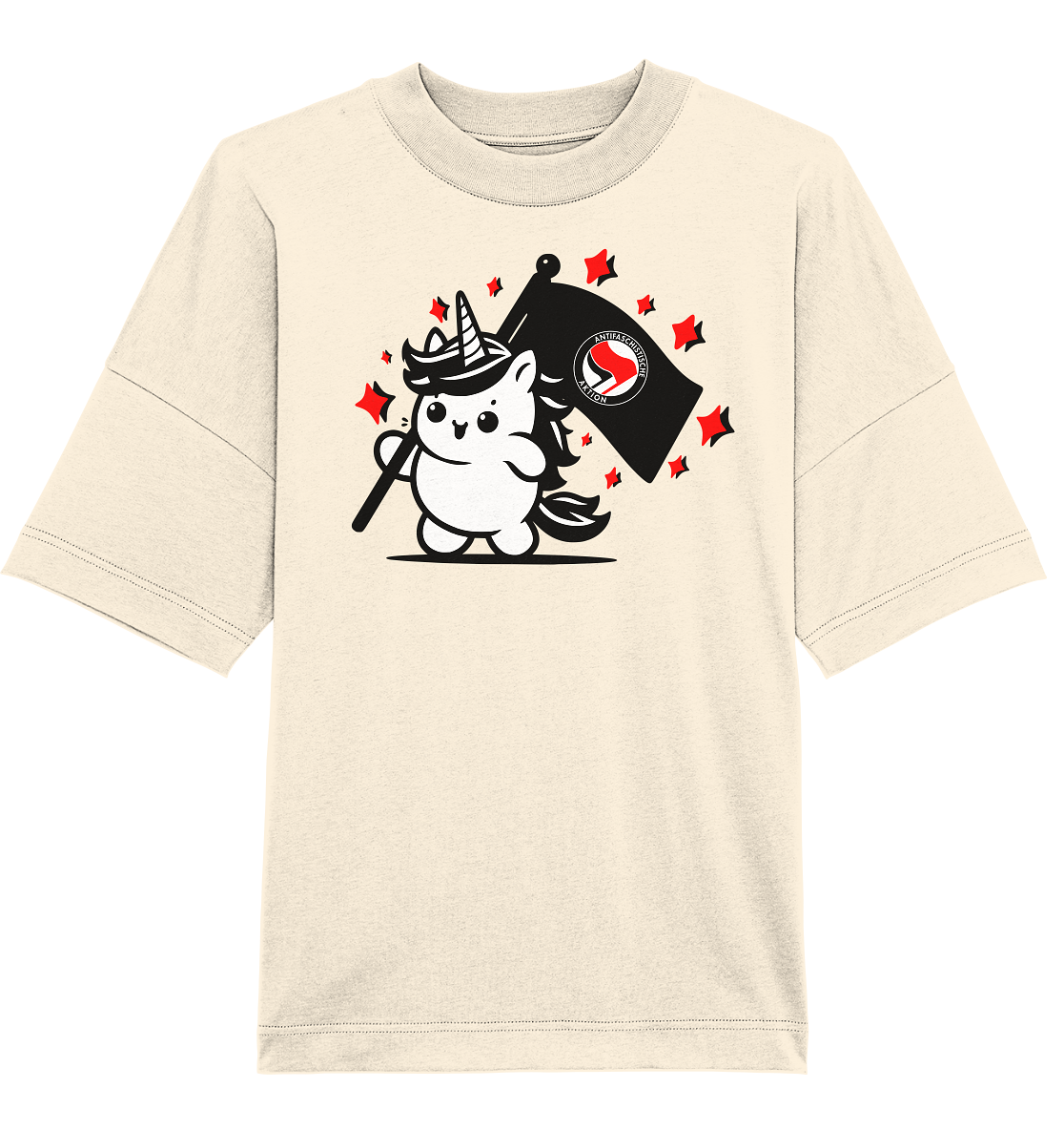 Einhorn Antifa - Organic Oversize Shirt