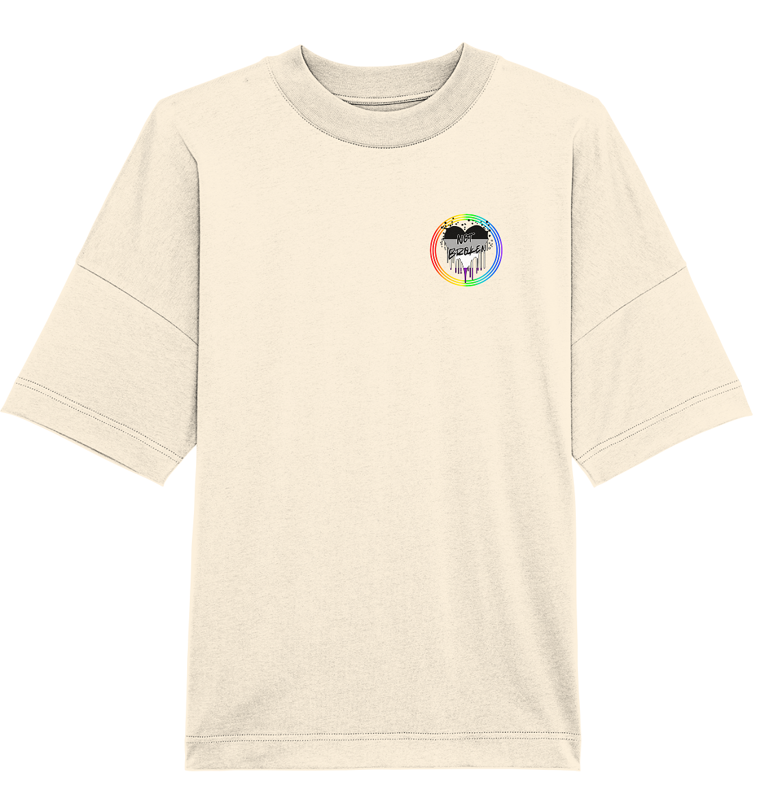 Asexual Not Broken "Regenbogenkreis Edition" - Organic Oversize Shirt