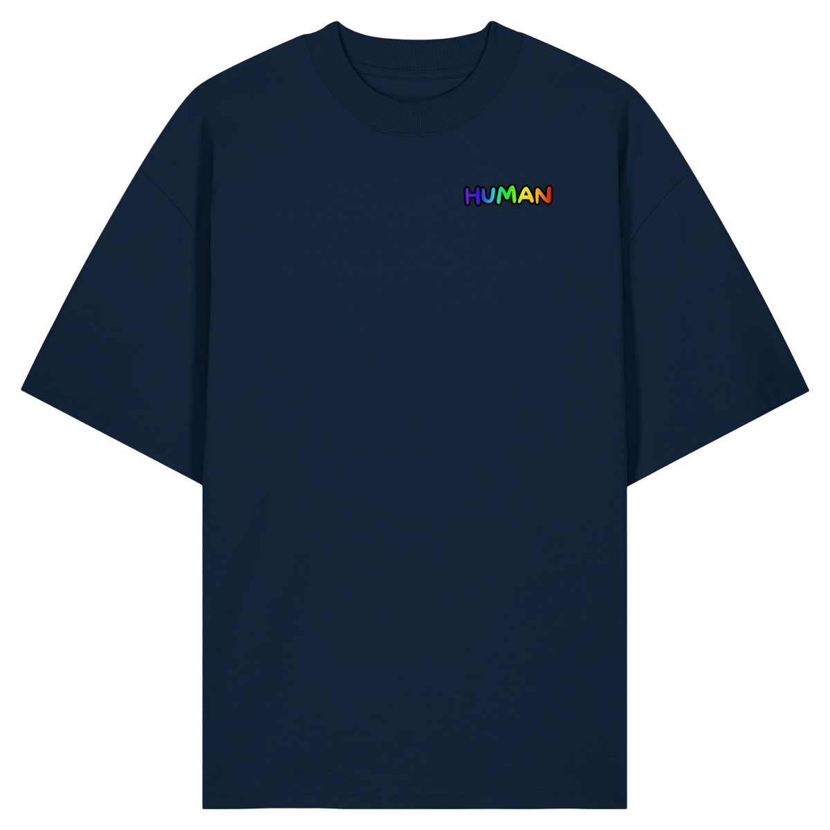 HUMAN in Regenbogen Farben "Bubble Edition" - Organic Oversize Shirt