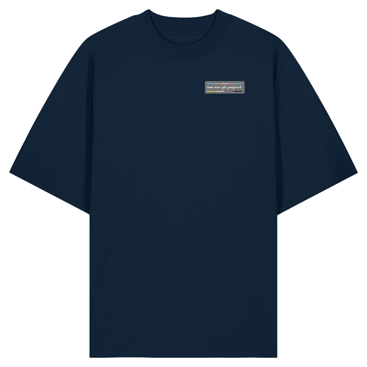 some men get pregnant "Trans Stripes Edition" - Organic Oversize Shirt