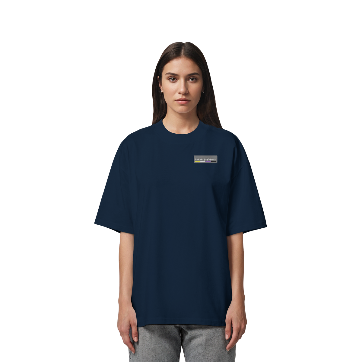 some men get pregnant "Trans Stripes Edition" - Organic Oversize Shirt