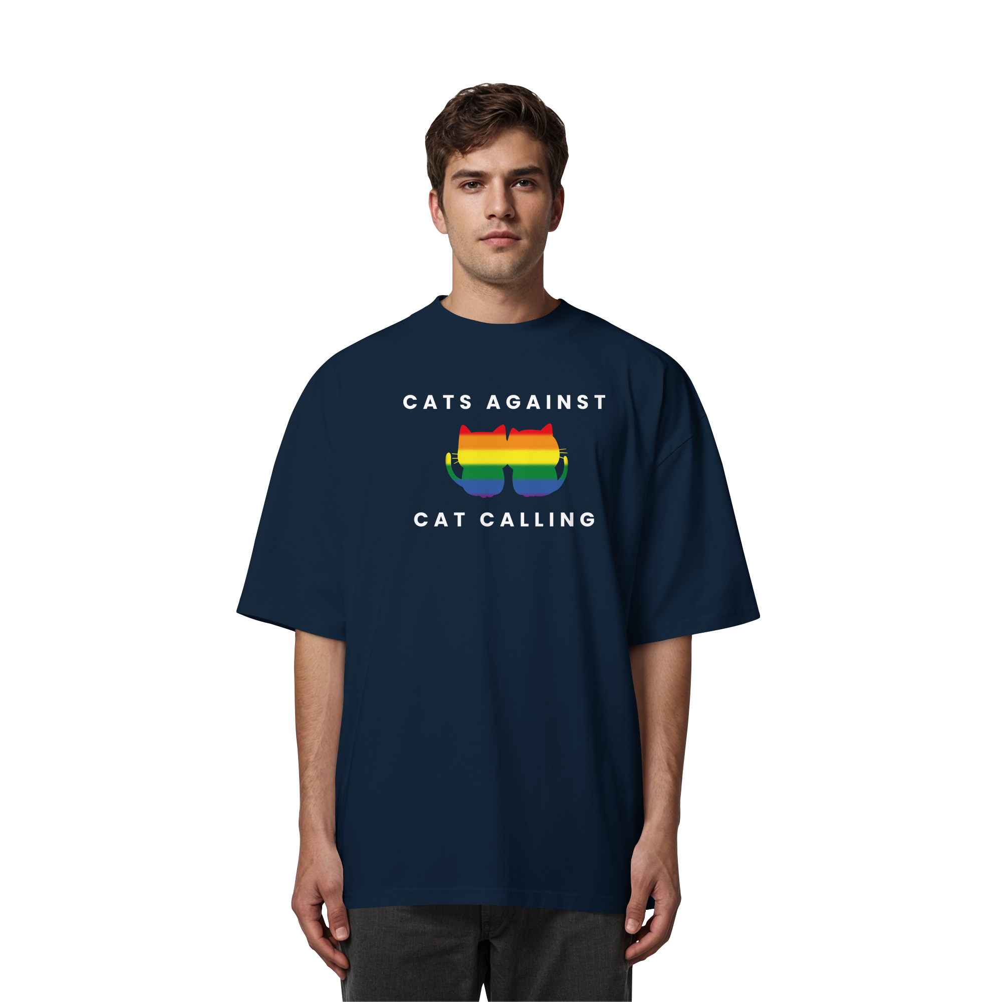 Cats Against Catcalling "Rainbow Edition" - Organic Oversize Shirt