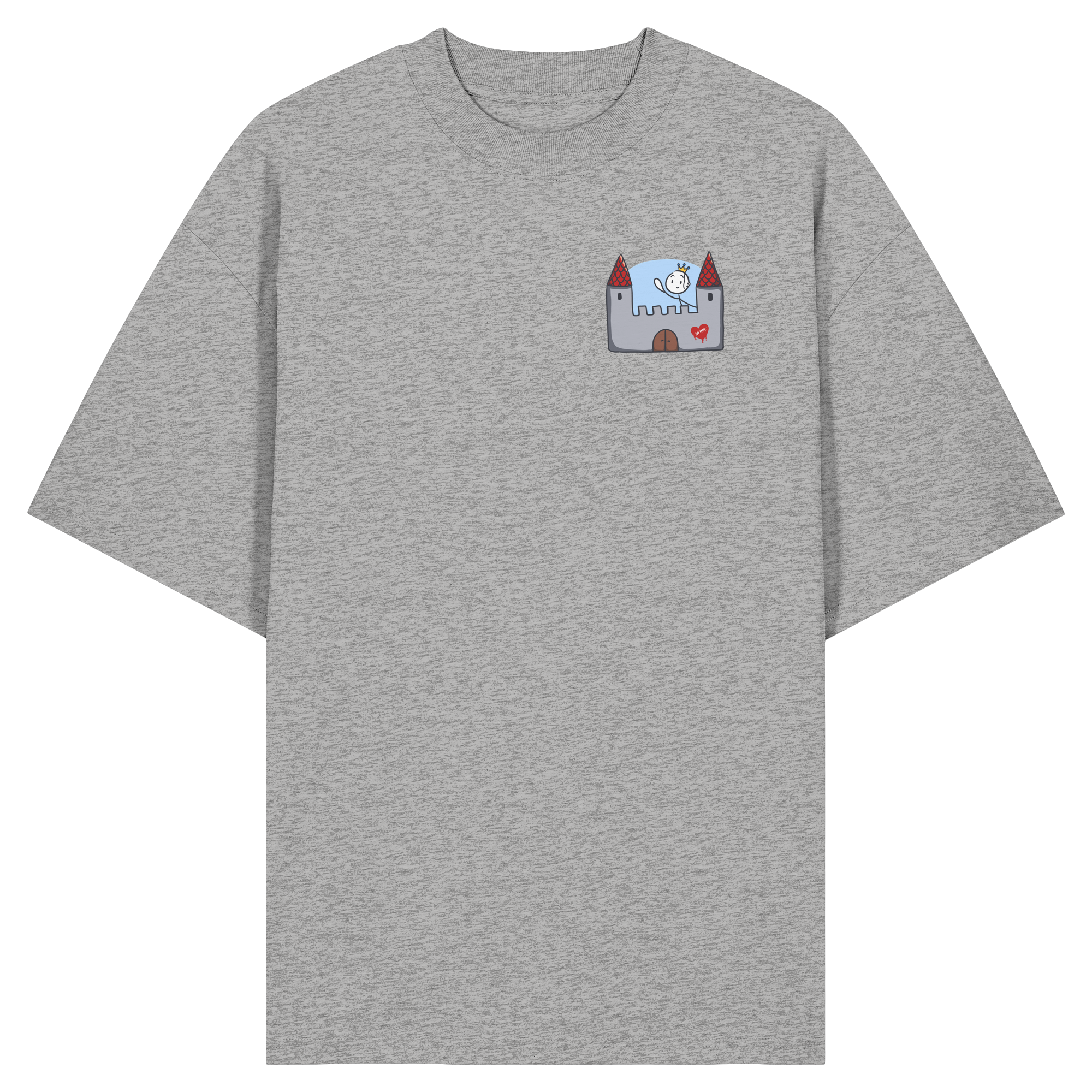 Seelenmännchen "Schloss Edition" Brustprint (hell) - Organic Oversize Shirt