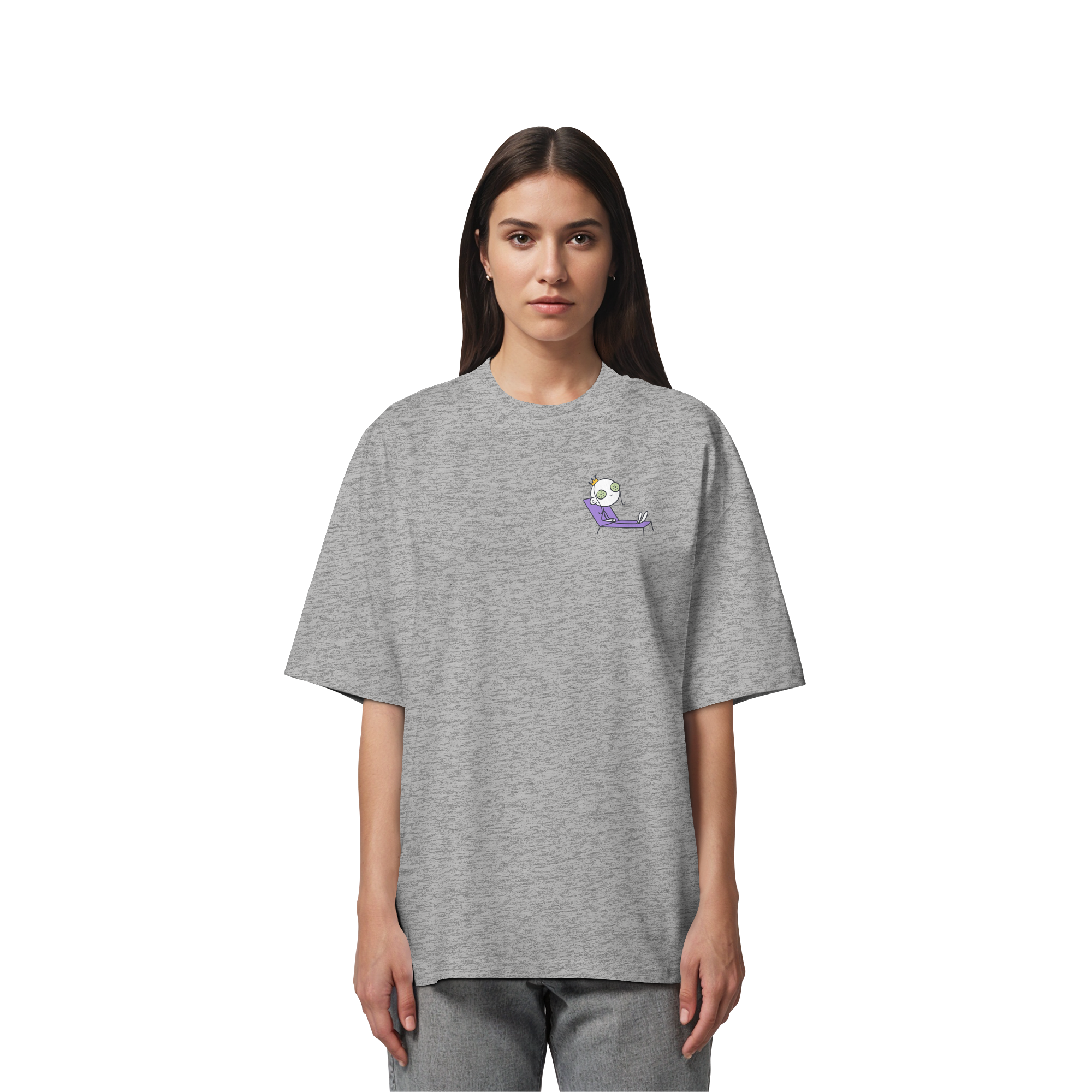 Seelenmännchen "Chill Out Edition" Brustprint - Organic Oversize Shirt