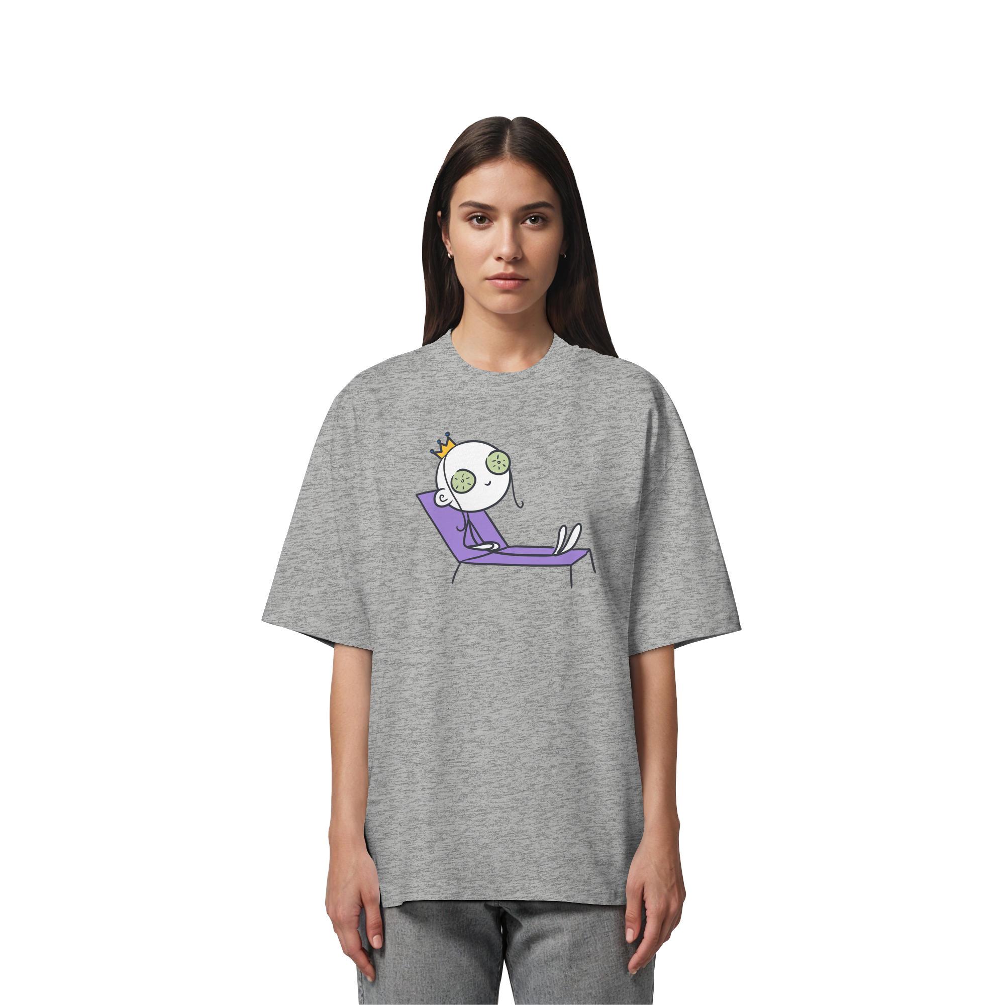 Seelenmännchen "Chill Out Edition" Frontprint - Organic Oversize Shirt