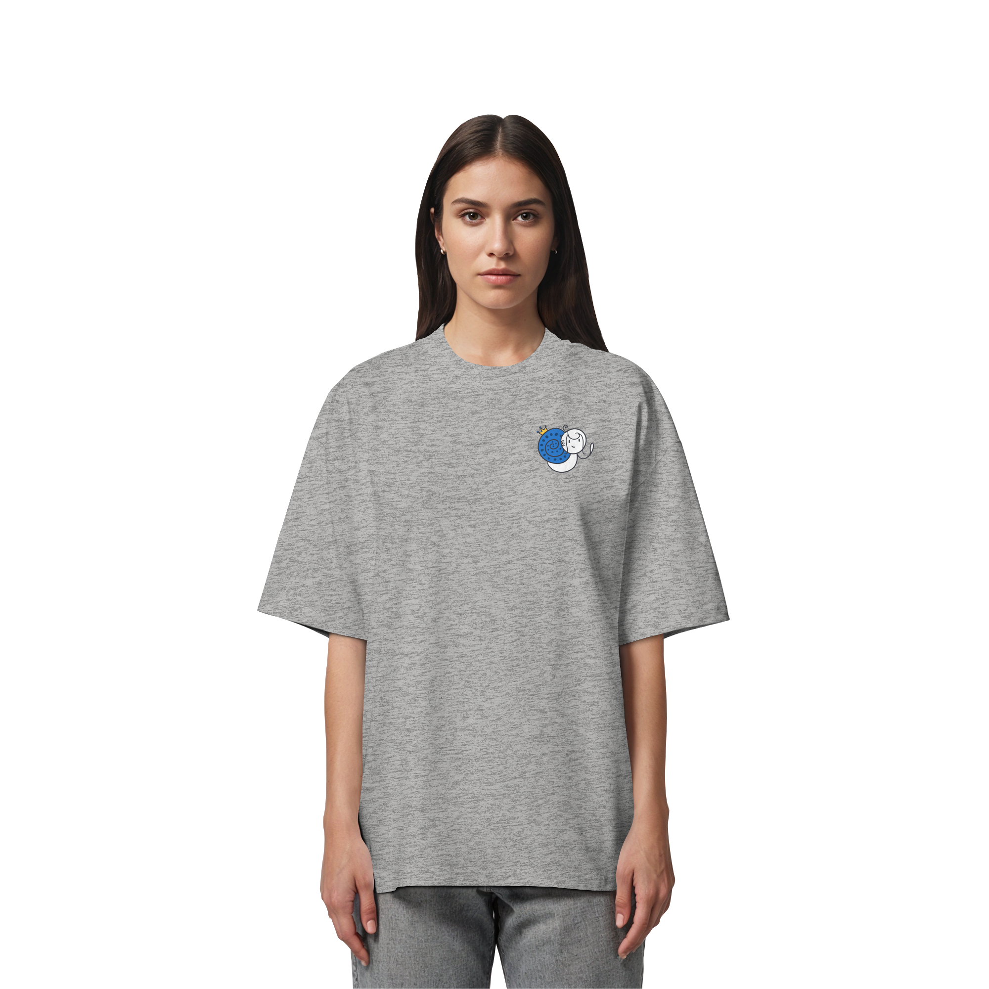 Meine Heilung braucht Zeit "Schwarze Edition" Backprint - Organic Oversize Shirt