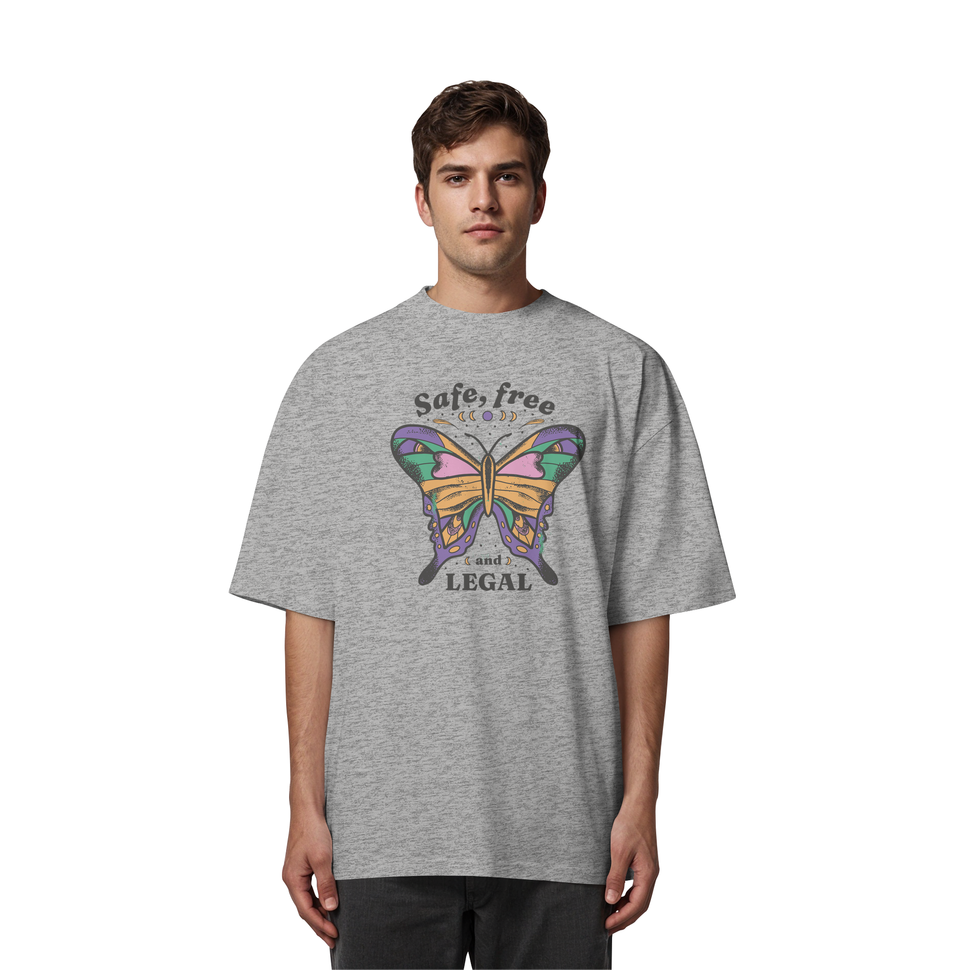 Safe Free Legal "Schmetterling Edition" - Organic Oversize Shirt